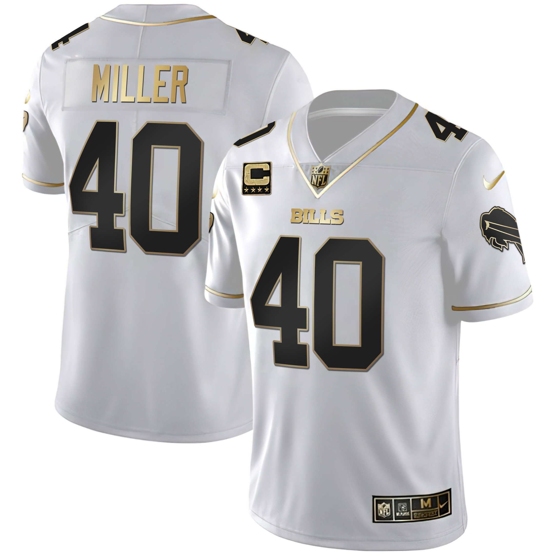 Men's Bills White Gold & Black Gold - All Stitched - Image 3