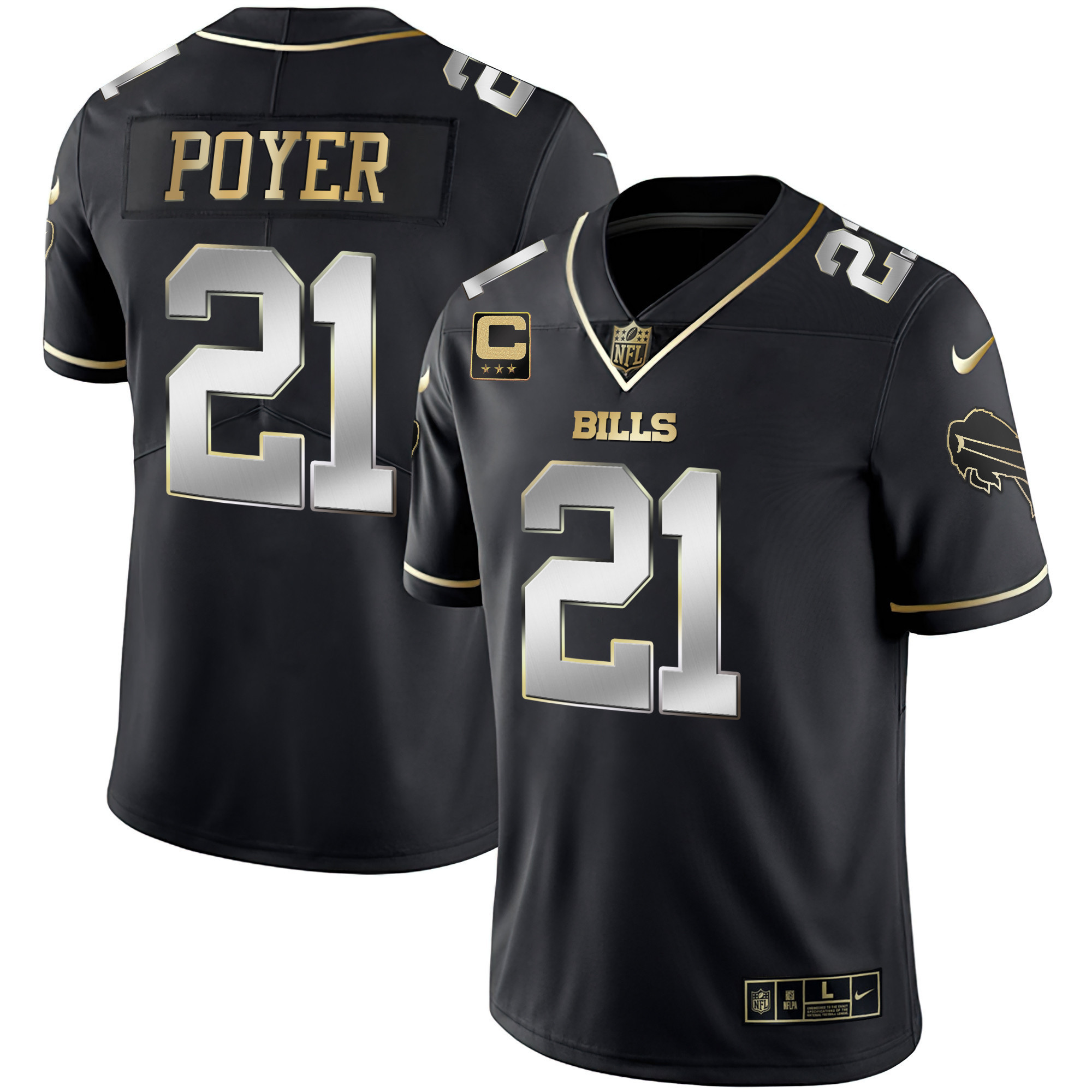Men's Bills White Gold & Black Gold - All Stitched - Image 46