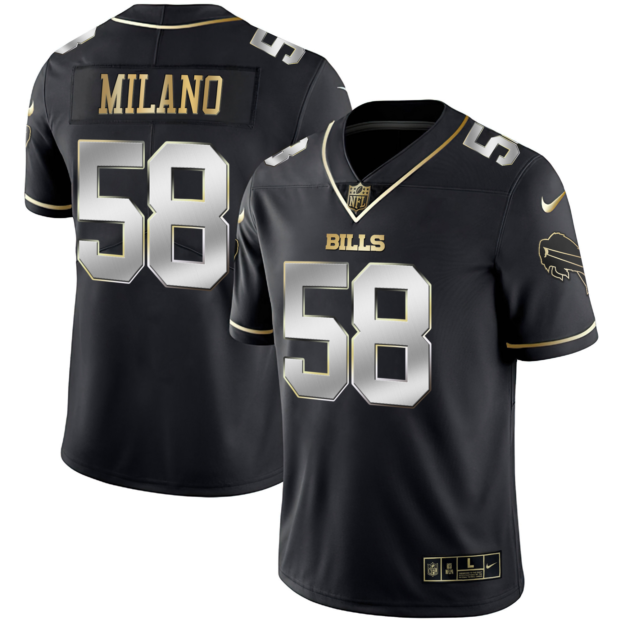 Men's Bills White Gold & Black Gold - All Stitched - Image 45