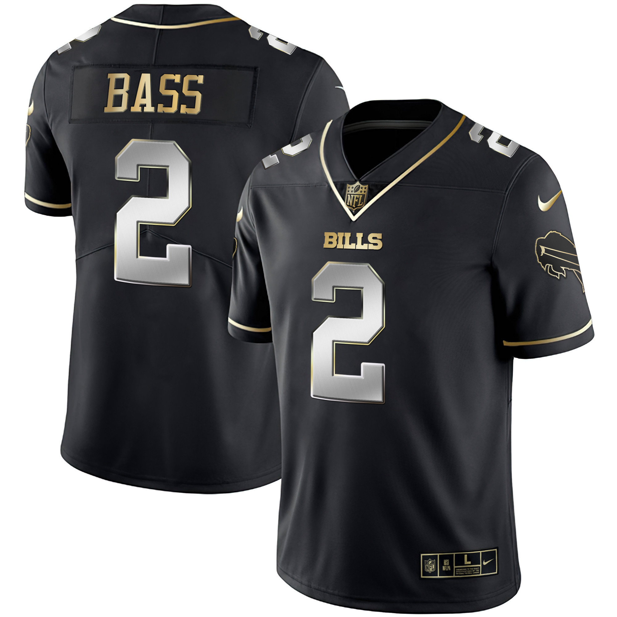 Men's Bills White Gold & Black Gold - All Stitched - Image 48