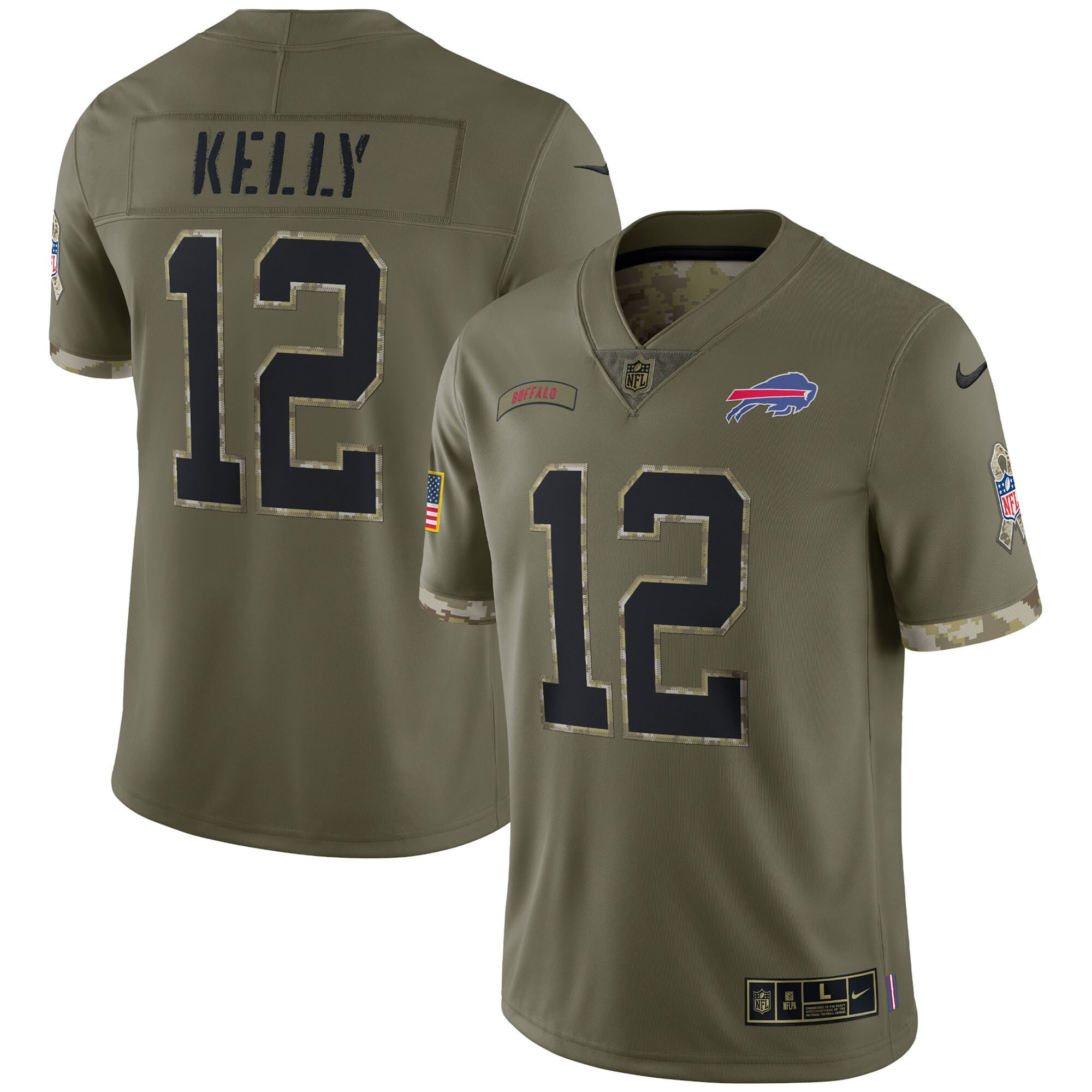 Men's Bills Salute To Service 2022 Limited - Olive - All Stitched - Image 4
