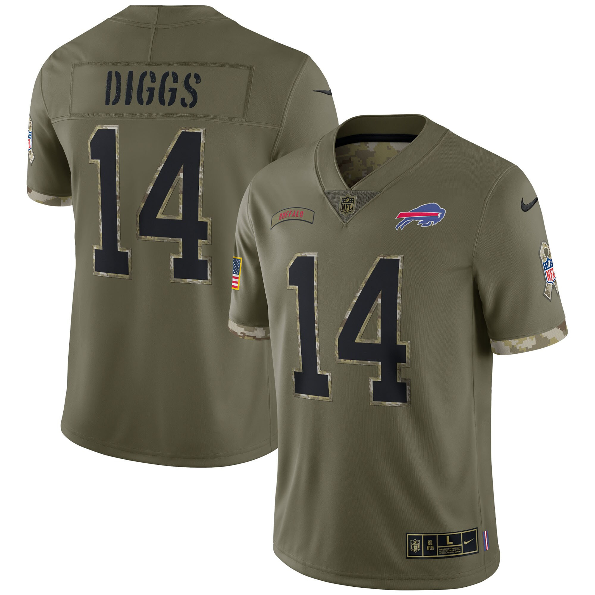 Men's Bills Salute To Service 2022 Limited - Olive - All Stitched - Image 2