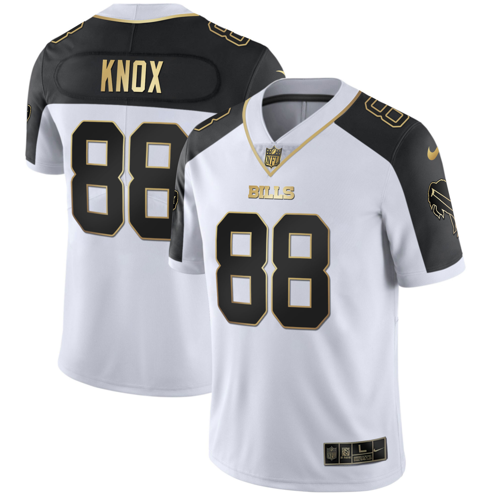 Men's Bills Alternate Vapor Black Gold & Black Inverted Limited - All Stitched - Image 12