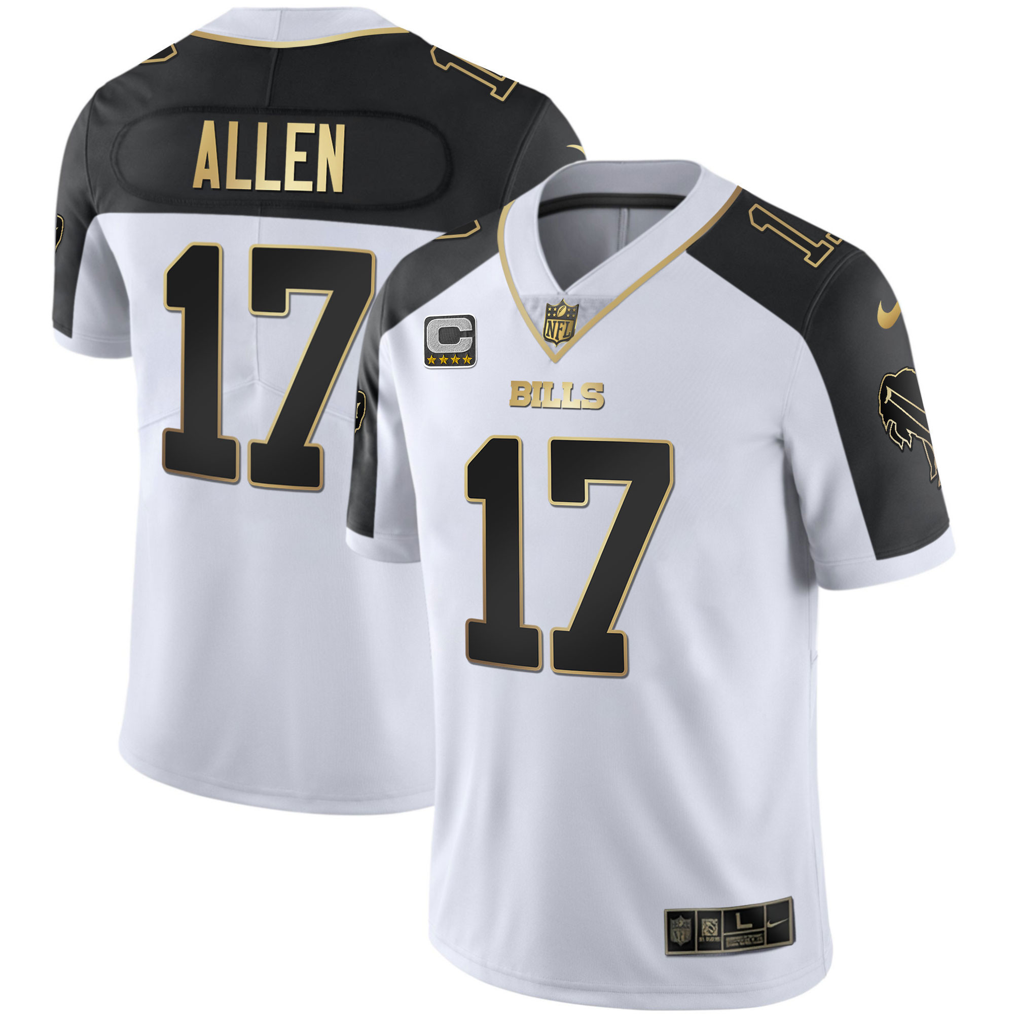 Men's Bills Alternate Vapor Black Gold & Black Inverted Limited - All Stitched - Image 9