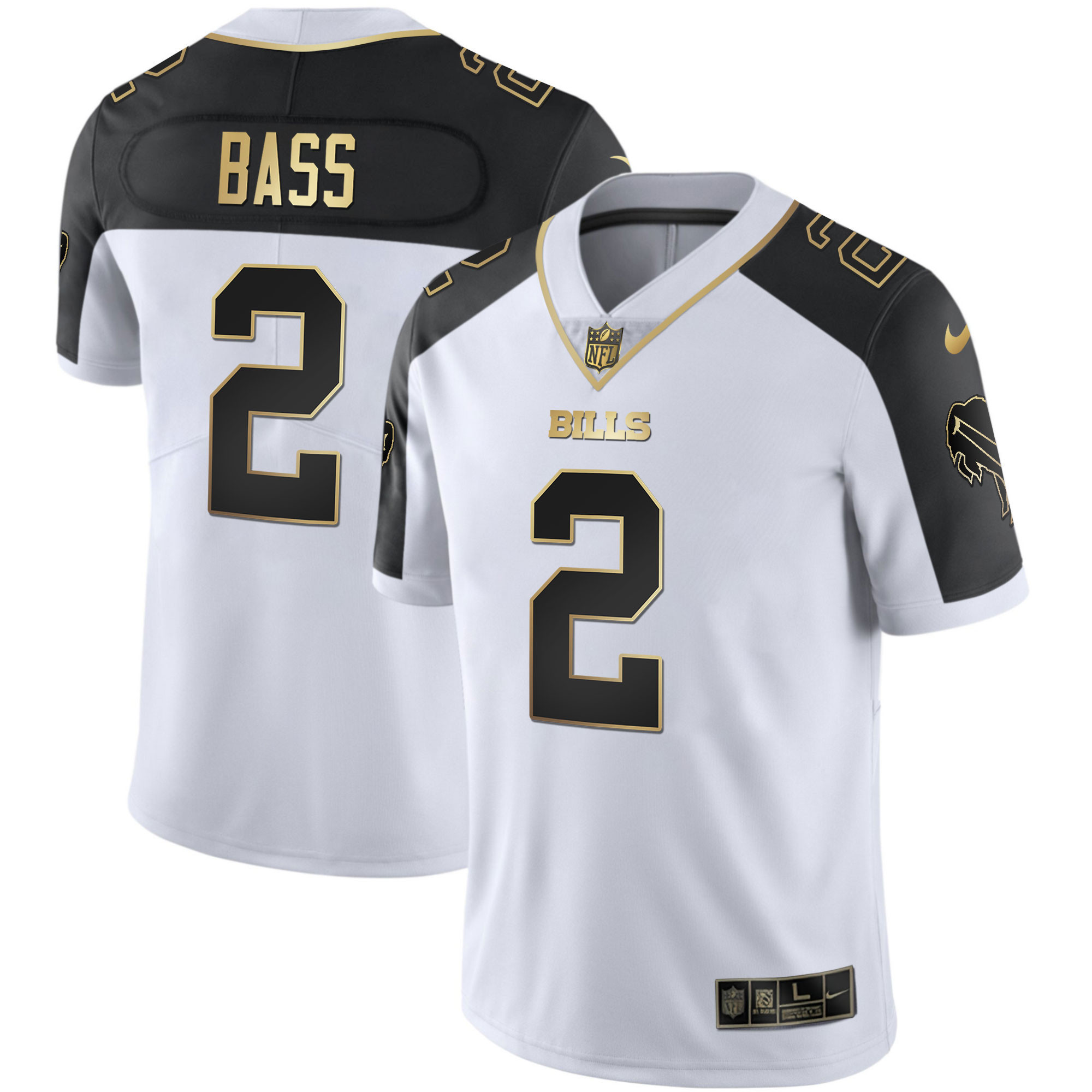 Men's Bills Alternate Vapor Black Gold & Black Inverted Limited - All Stitched - Image 16