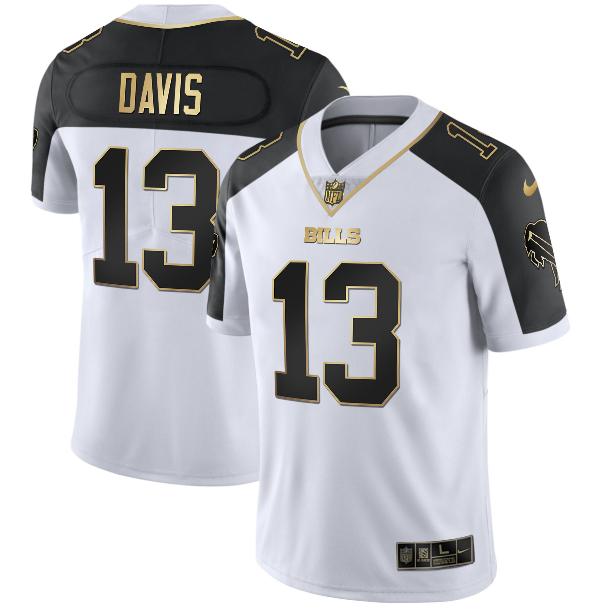 Men's Bills Alternate Vapor Black Gold & Black Inverted Limited - All Stitched - Image 15