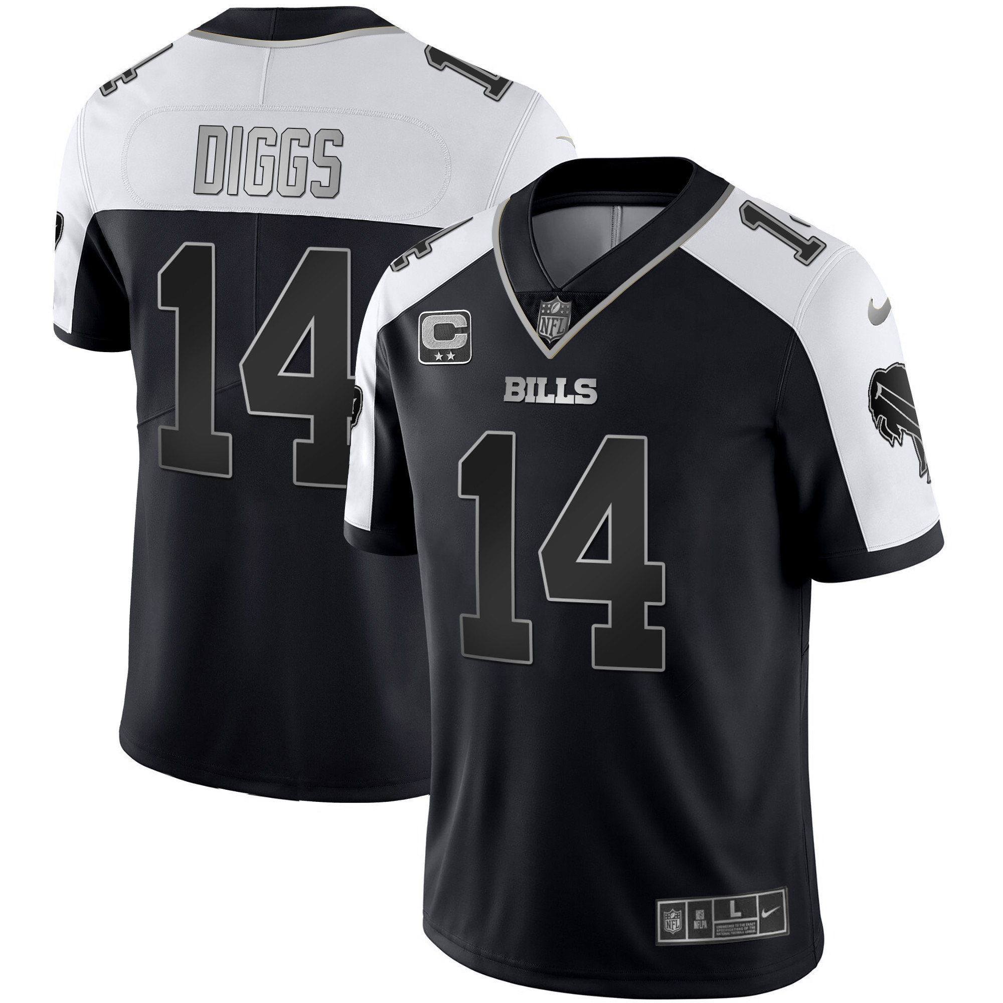 Men's Bills Alternate Vapor Black Gold & Black Inverted Limited - All Stitched - Image 34