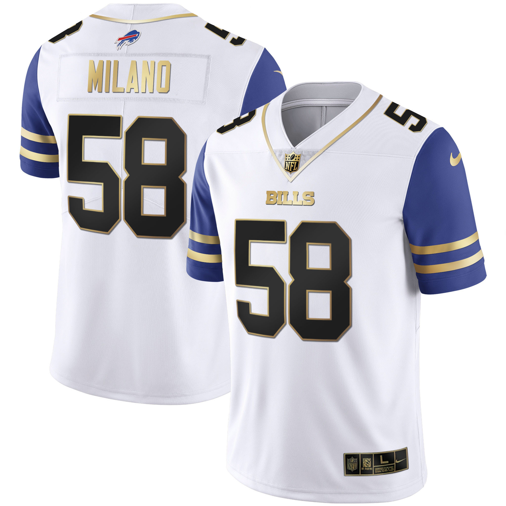 Men's Bills Alternate Vapor Black Gold & Black Inverted Limited - All Stitched - Image 29