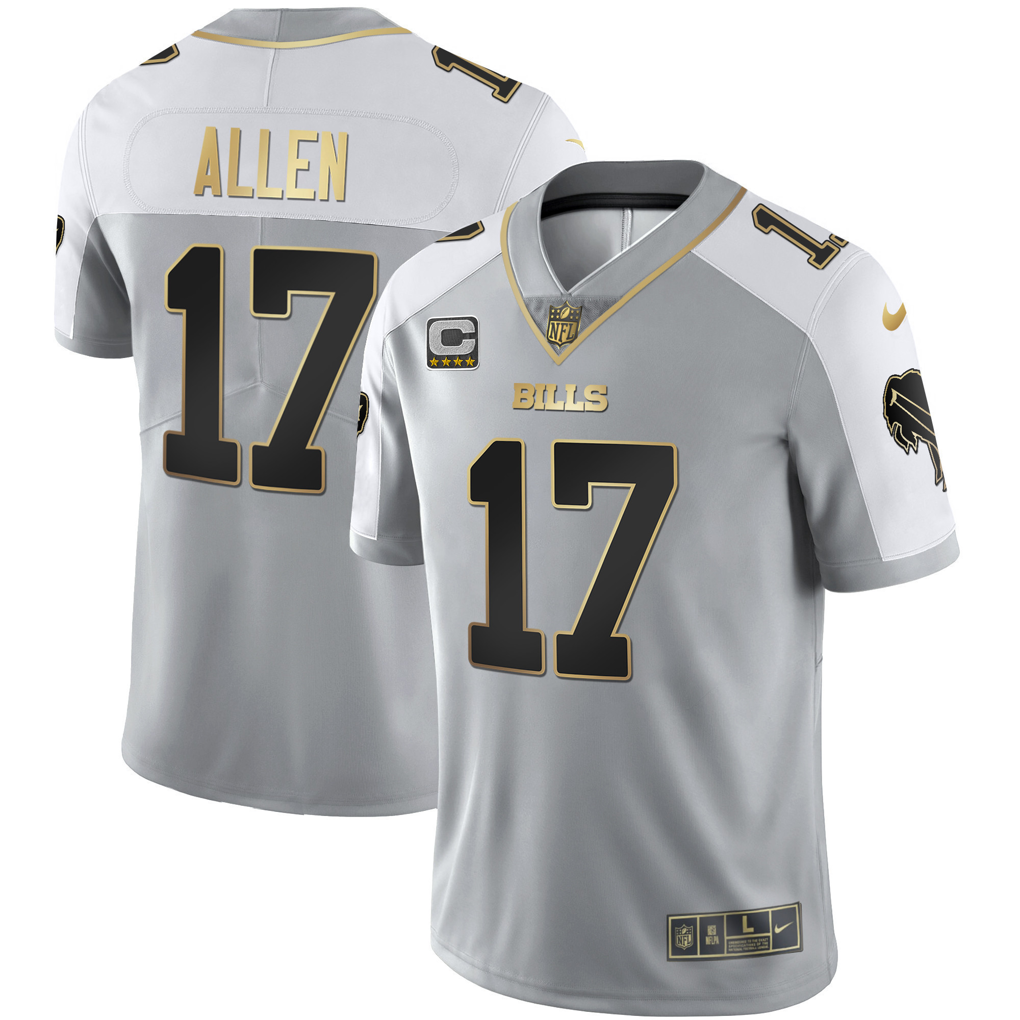 Men's Bills Alternate Vapor Black Gold & Black Inverted Limited - All Stitched - Image 41