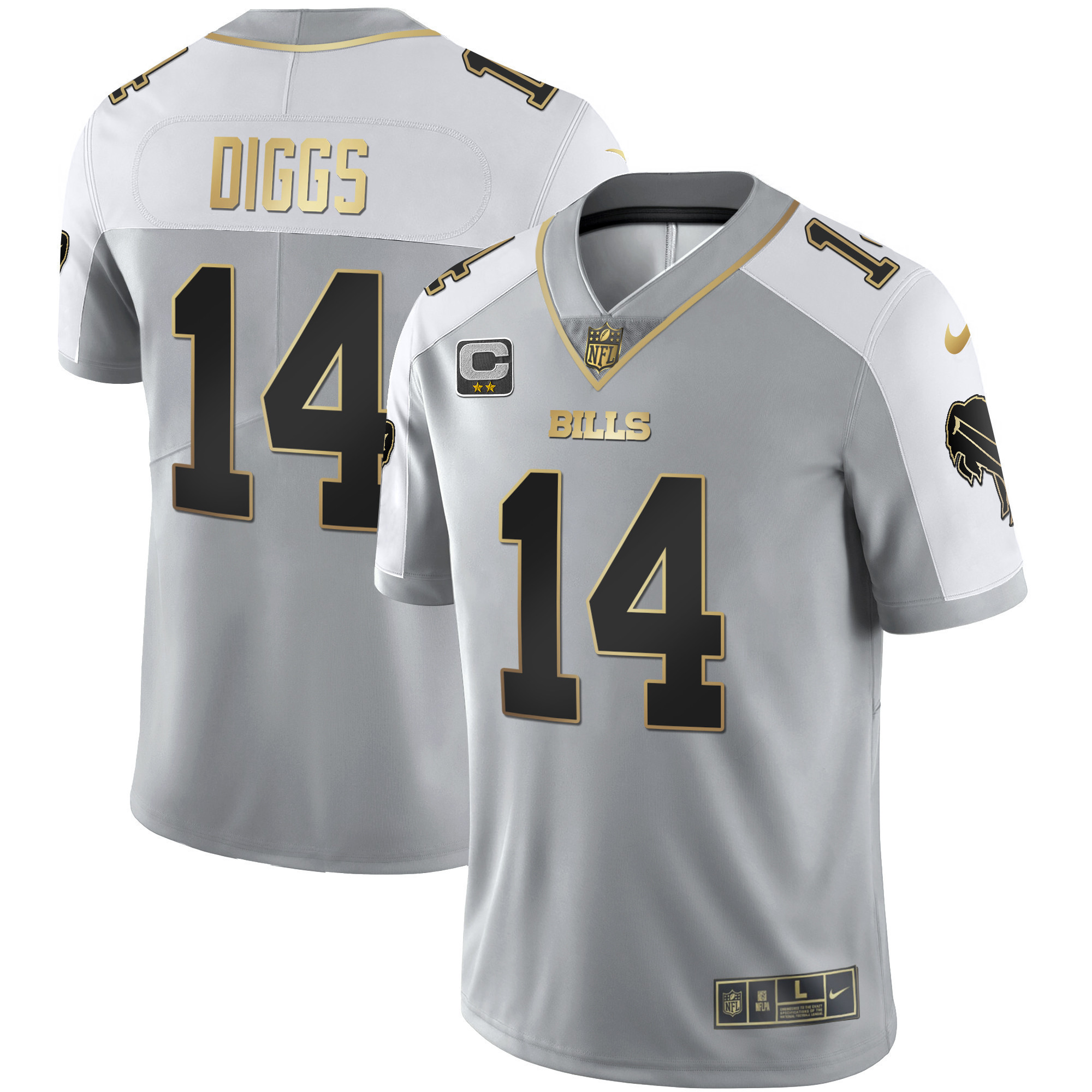 Men's Bills Alternate Vapor Black Gold & Black Inverted Limited - All Stitched - Image 42