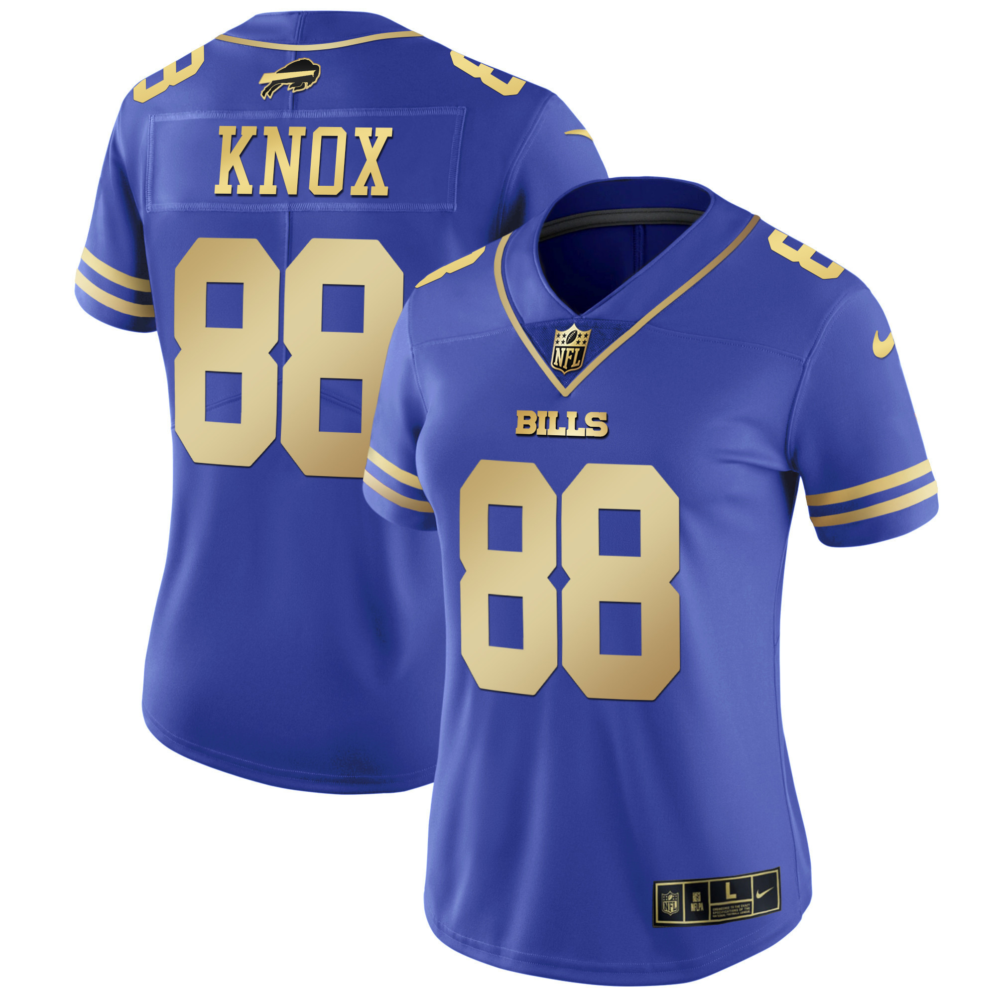 Women's Bills Black Red Vapor Jersey - All Stitched - Image 12