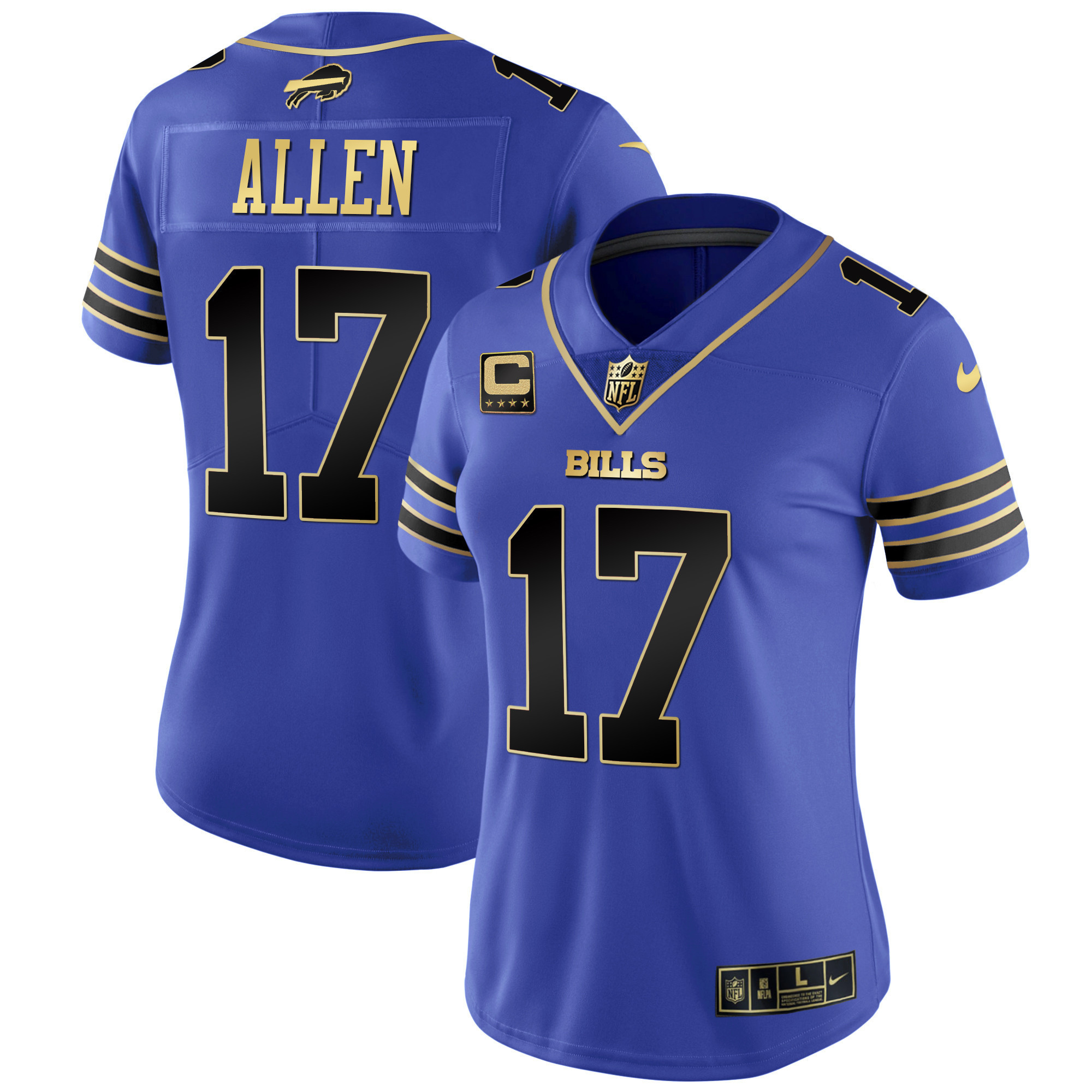 Women's Bills Black Red Vapor Jersey - All Stitched - Image 25