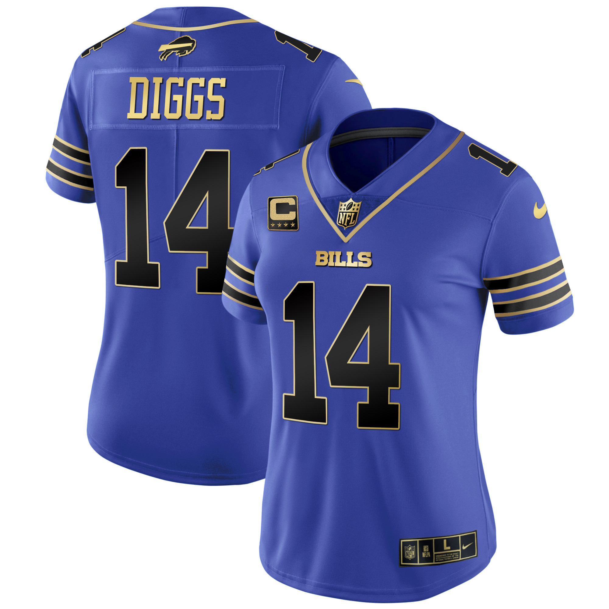 Women's Bills Black Red Vapor Jersey - All Stitched - Image 26