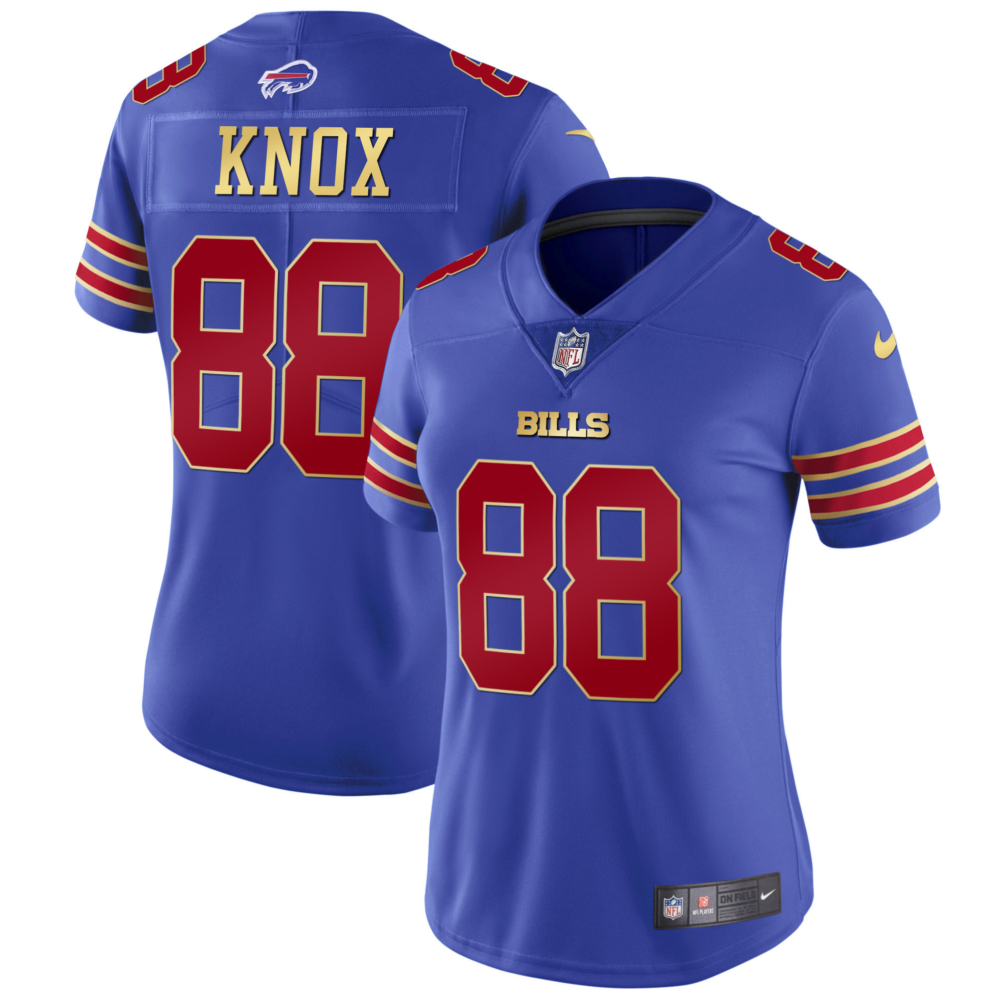 Women's Bills Black Red Vapor Jersey - All Stitched - Image 20