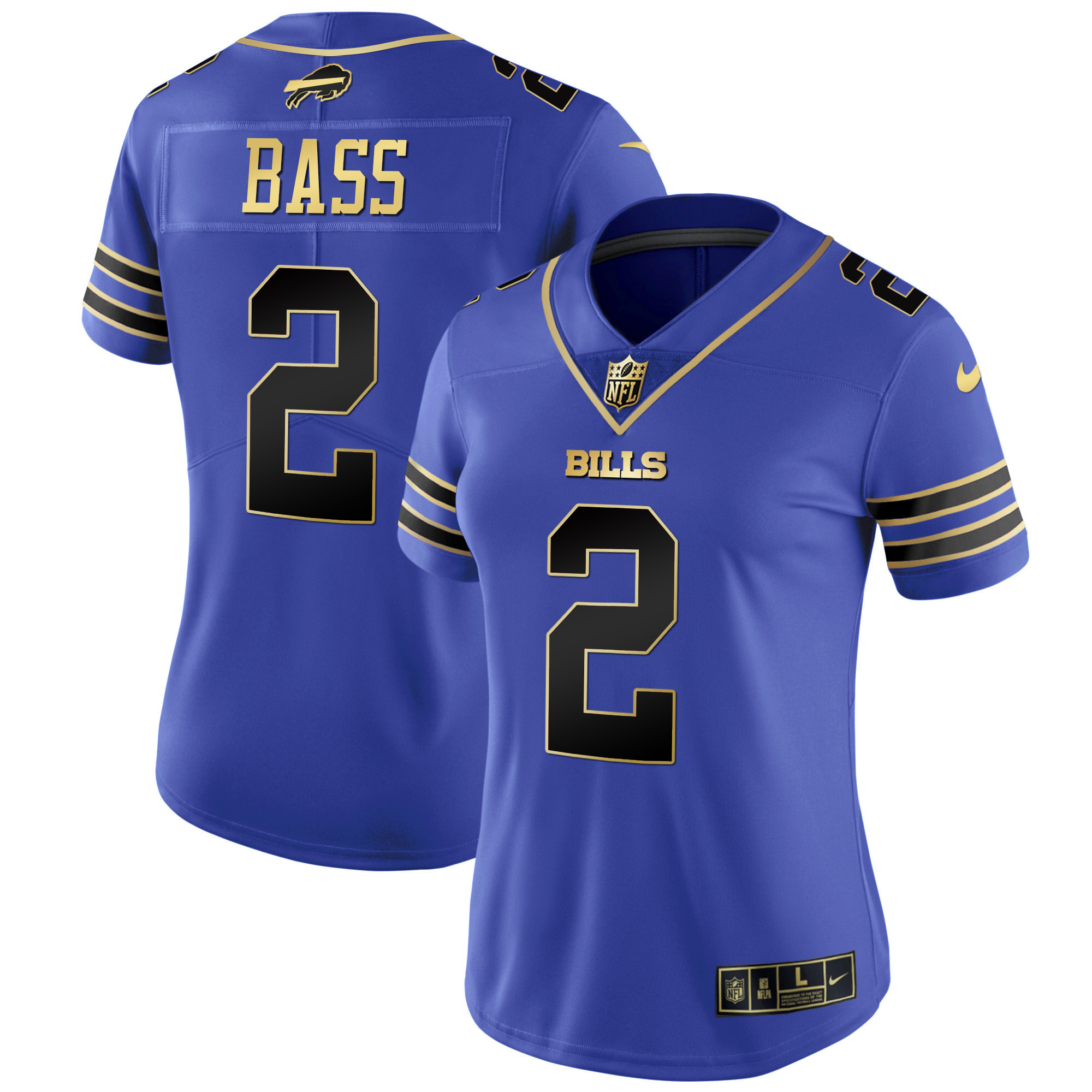 Women's Bills Black Red Vapor Jersey - All Stitched - Image 32