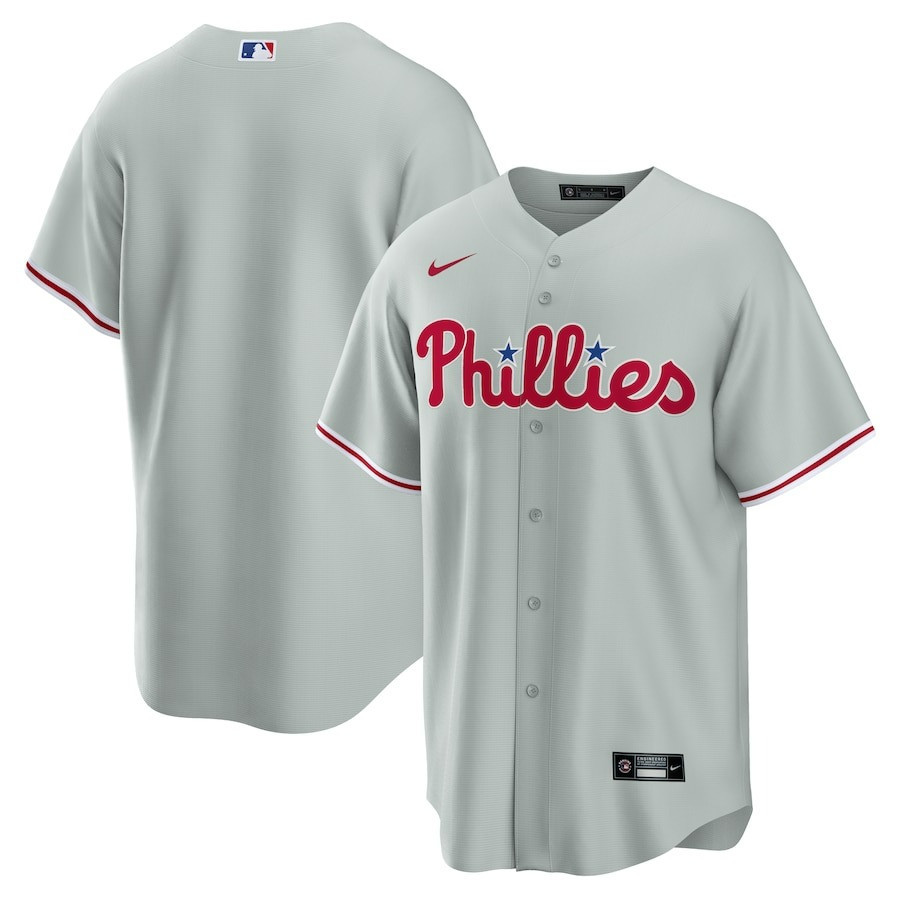 Team Philadelphia Phillies Gray Jersey - All Stitched - Image 2