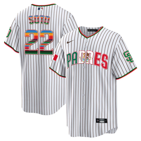 Men's San Diego Padres Mexico Cool Base Limited Jersey V2 - All Stitched - Image 17
