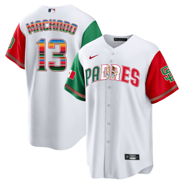 Men's San Diego Padres Mexico Cool Base Limited Jersey V2 - All Stitched - Image 37
