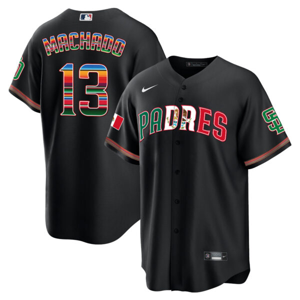 Men's San Diego Padres Mexico Cool Base Limited Jersey V2 - All Stitched - Image 9