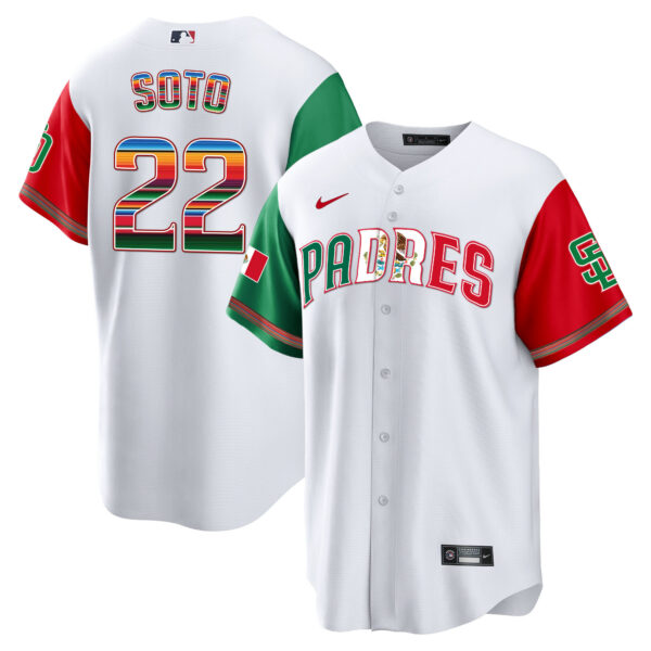 Men's San Diego Padres Mexico Cool Base Limited Jersey V2 - All Stitched - Image 38