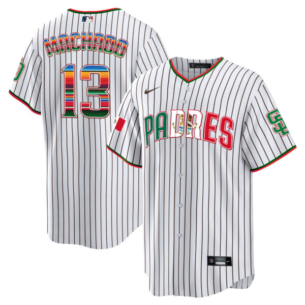 Men's San Diego Padres Mexico Cool Base Limited Jersey V2 - All Stitched - Image 16