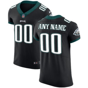 Philadelphia Eagles Custom Vapor Elite Black Jersey - All Stitched