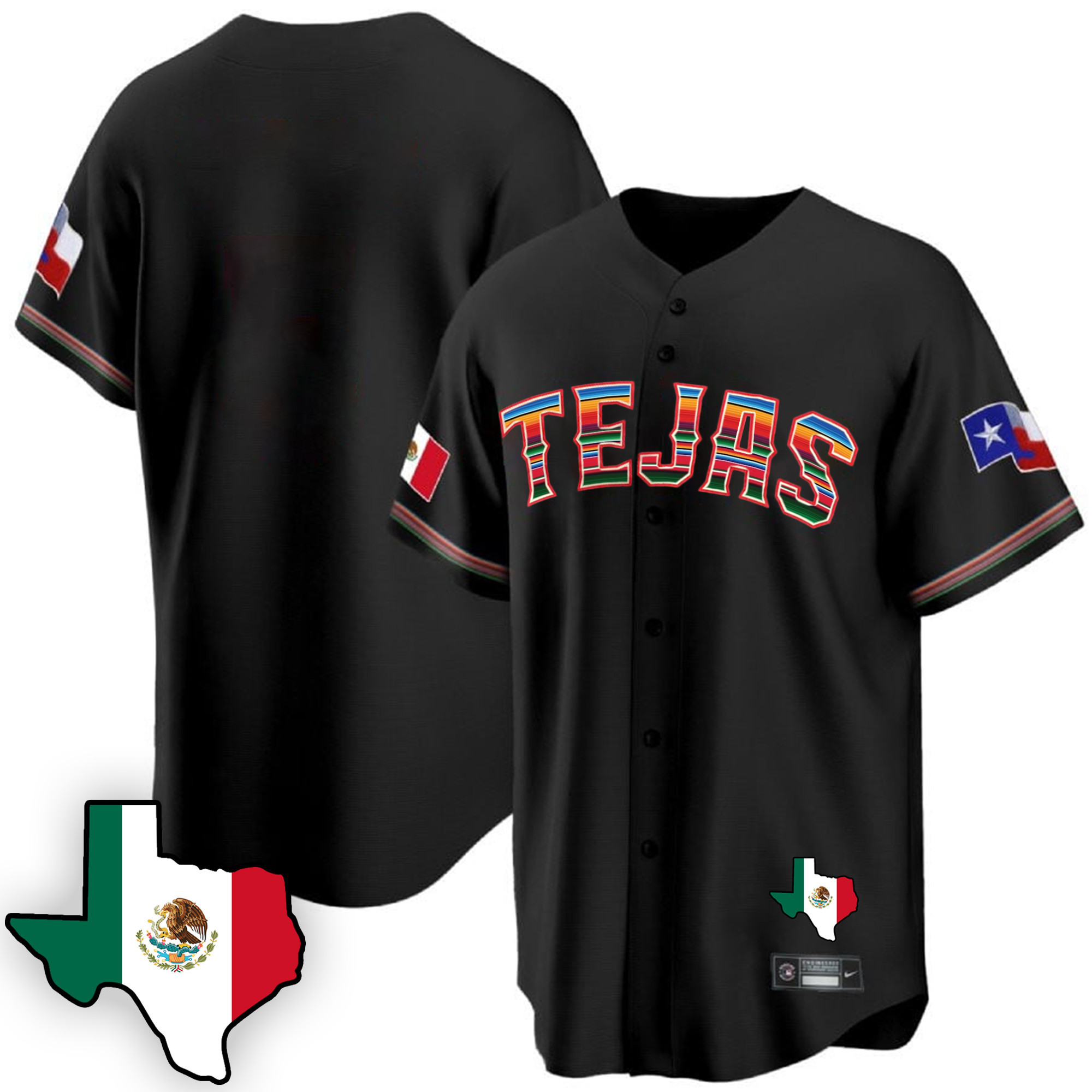 Men's Texas Rangers Mexican Cool Base Jersey V3 - All Stitched - Image 7