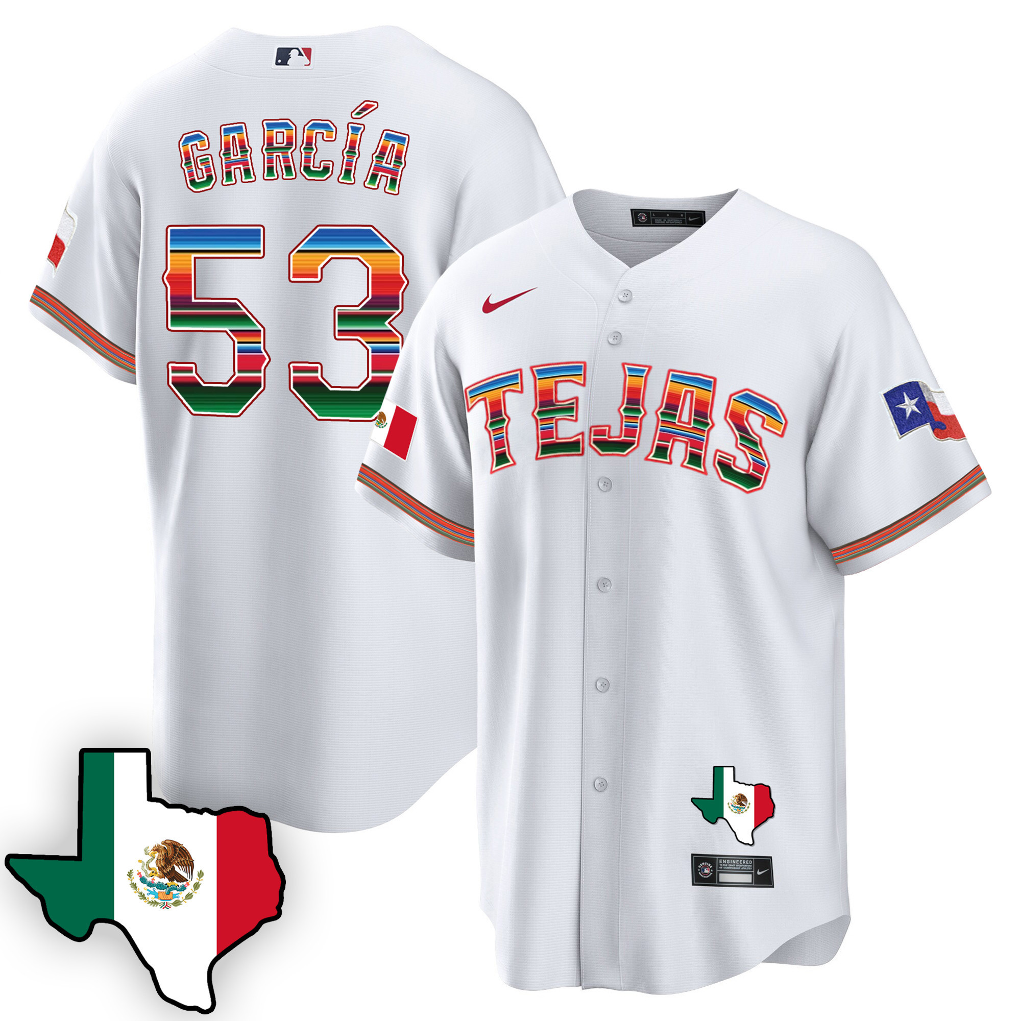 Men's Texas Rangers Mexican Cool Base Jersey V3 - All Stitched - Image 17