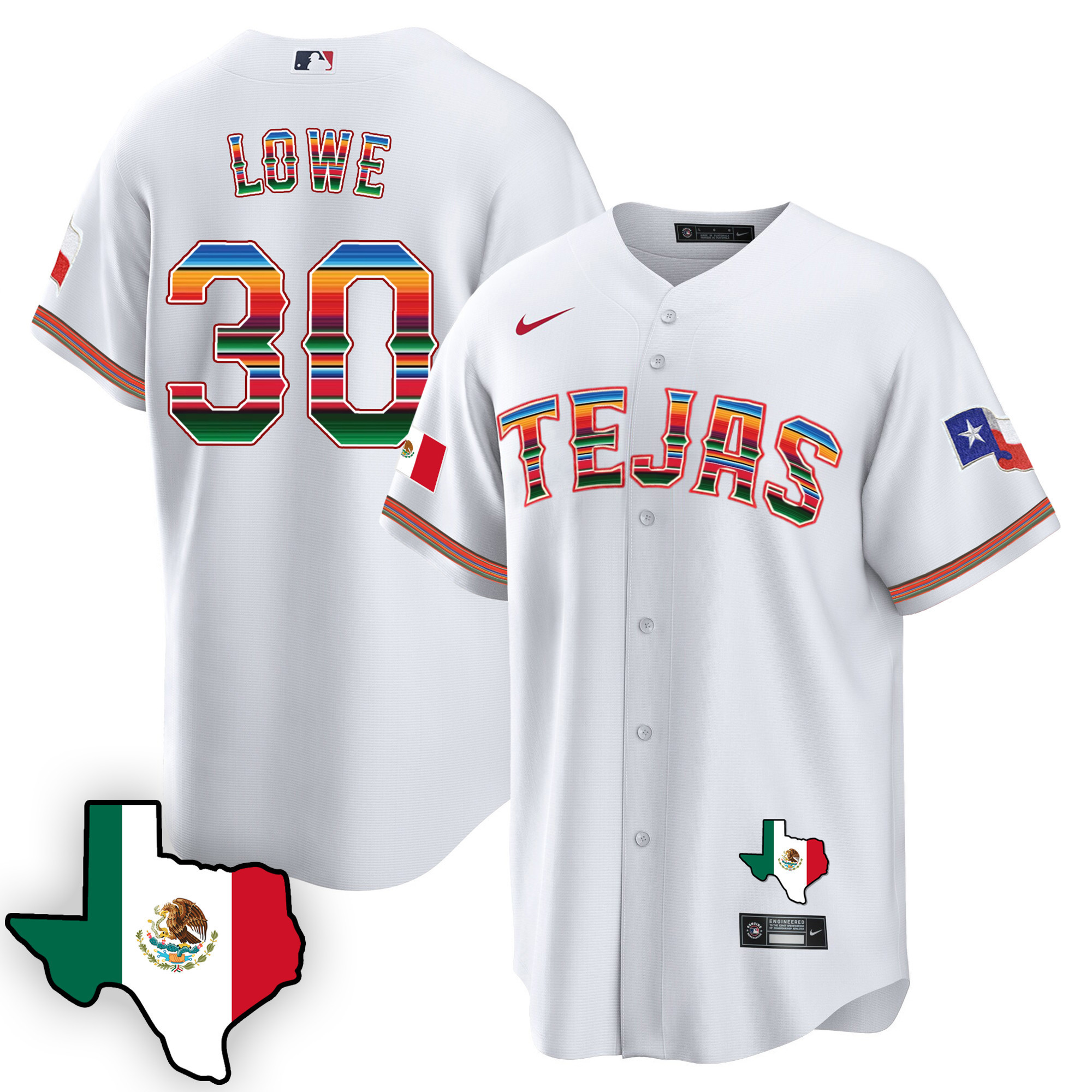 Men's Texas Rangers Mexican Cool Base Jersey V3 - All Stitched - Image 20