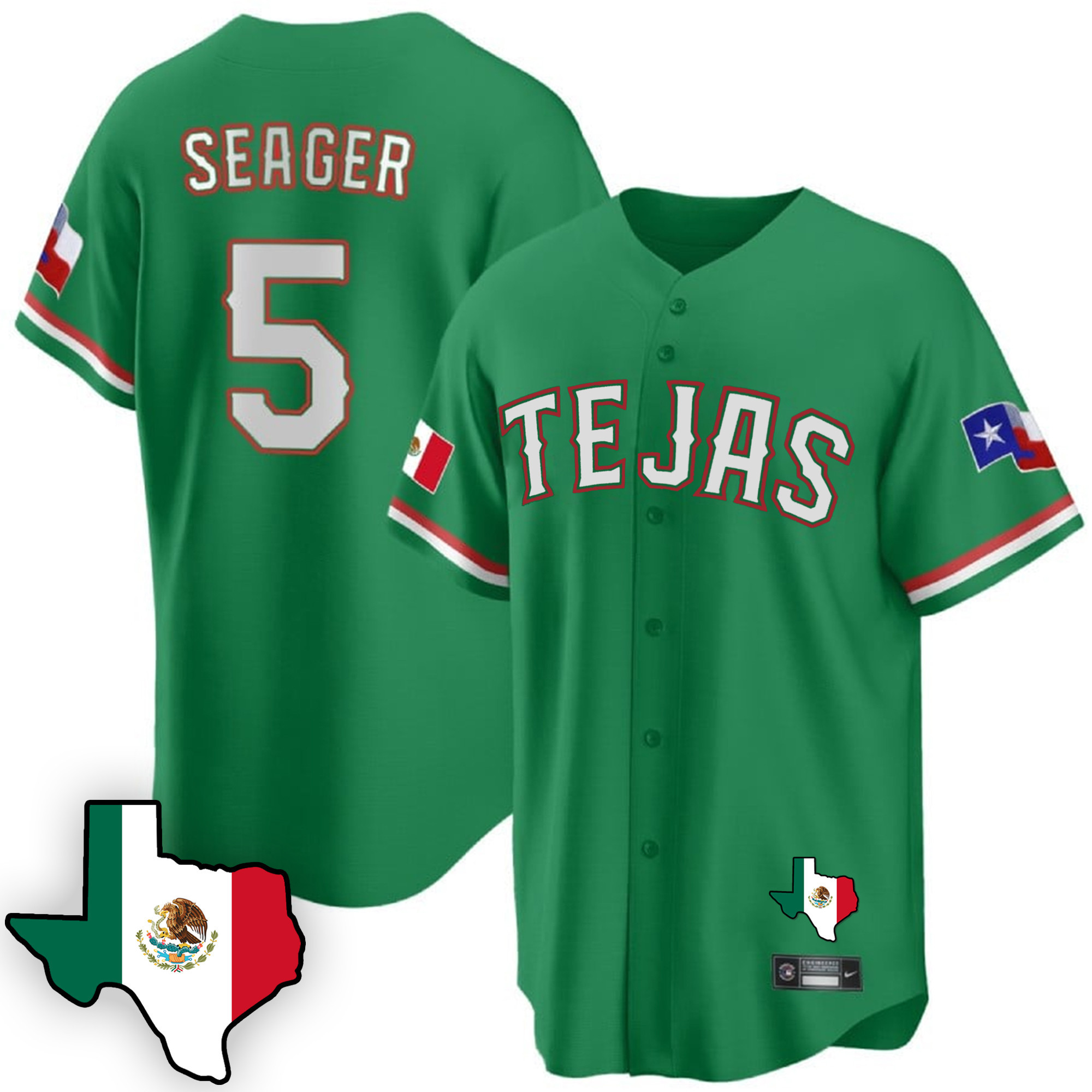 Men's Texas Rangers Mexican Cool Base Jersey V3 - All Stitched - Image 25