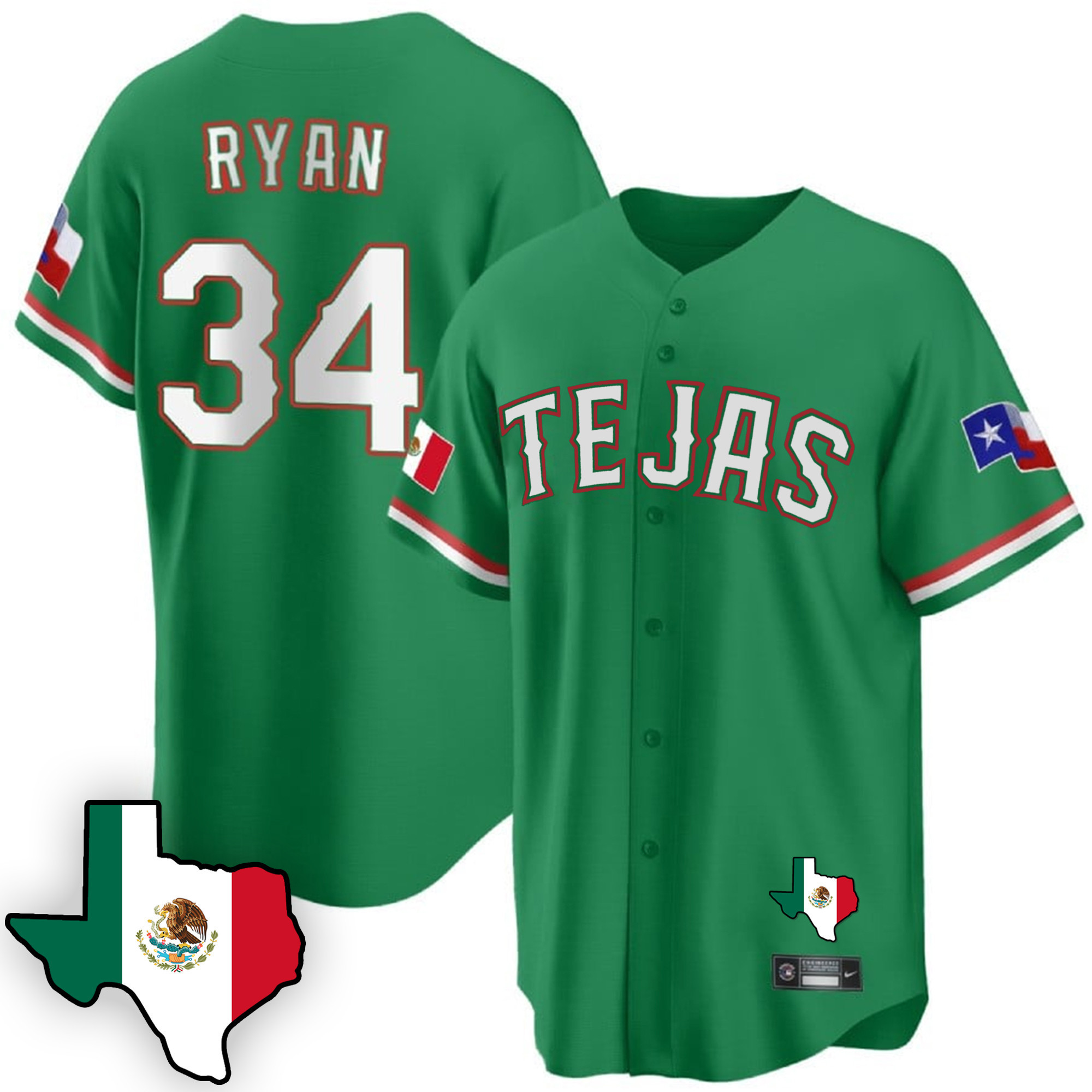 Men's Texas Rangers Mexican Cool Base Jersey V3 - All Stitched - Image 22