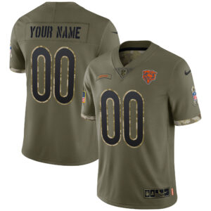Bears Salute To Service Vapor Custom Jersey - All Stitched