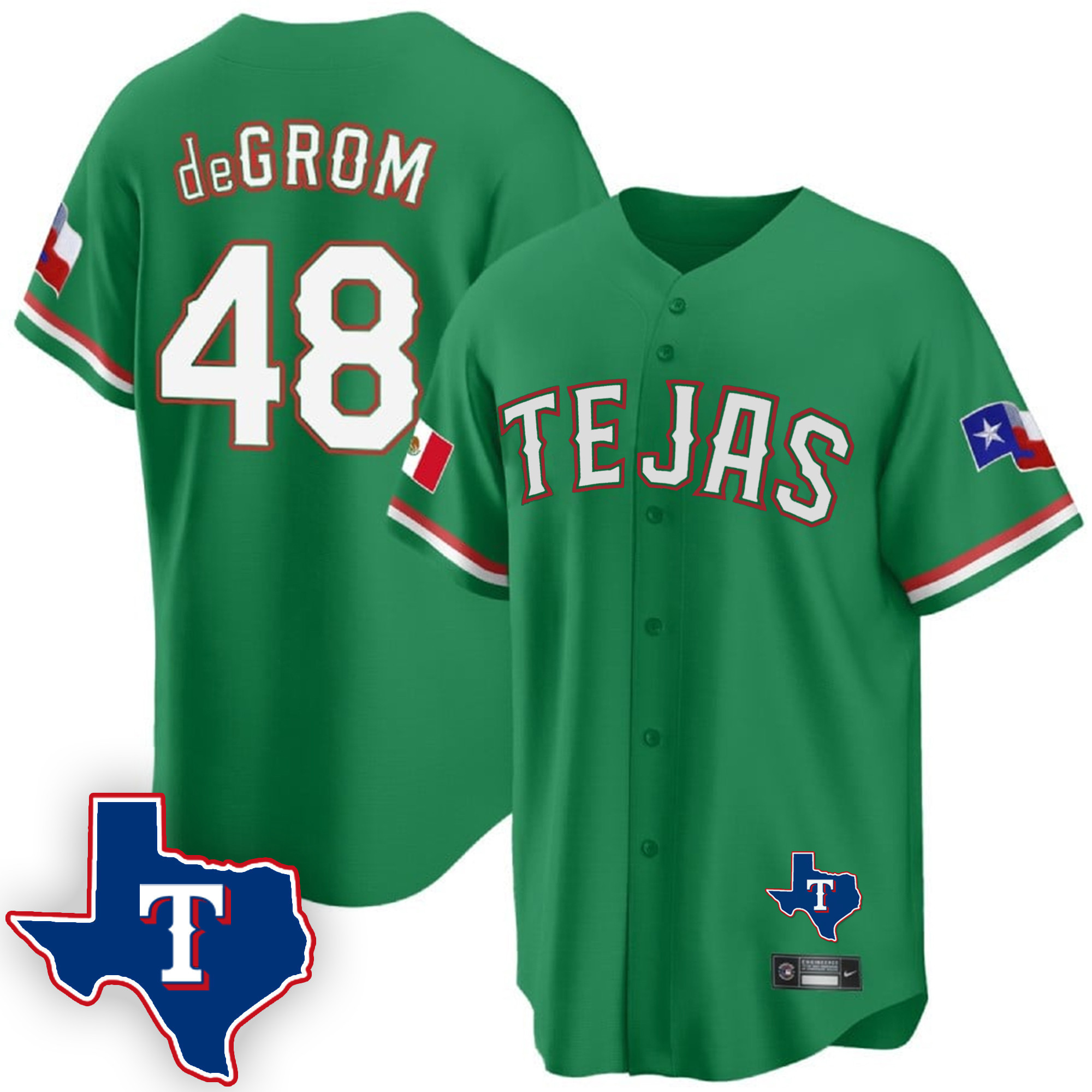 Men's Texas Rangers Mexican Cool Base Jersey V2 - All Stitched - Image 23