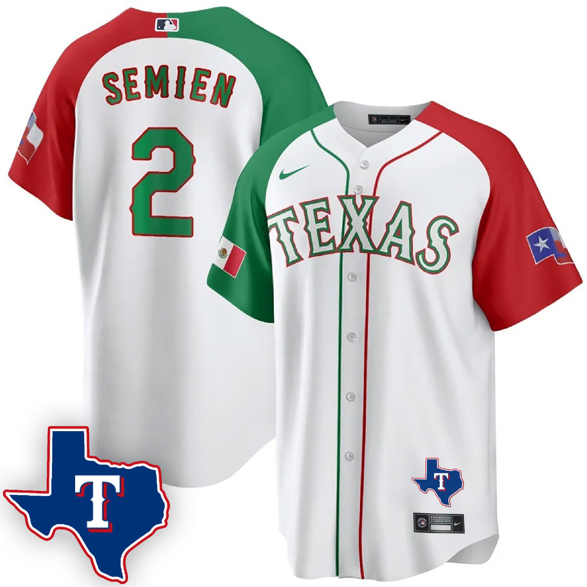 Men's Texas Rangers Mexican Cool Base Jersey V2 - All Stitched - Image 33
