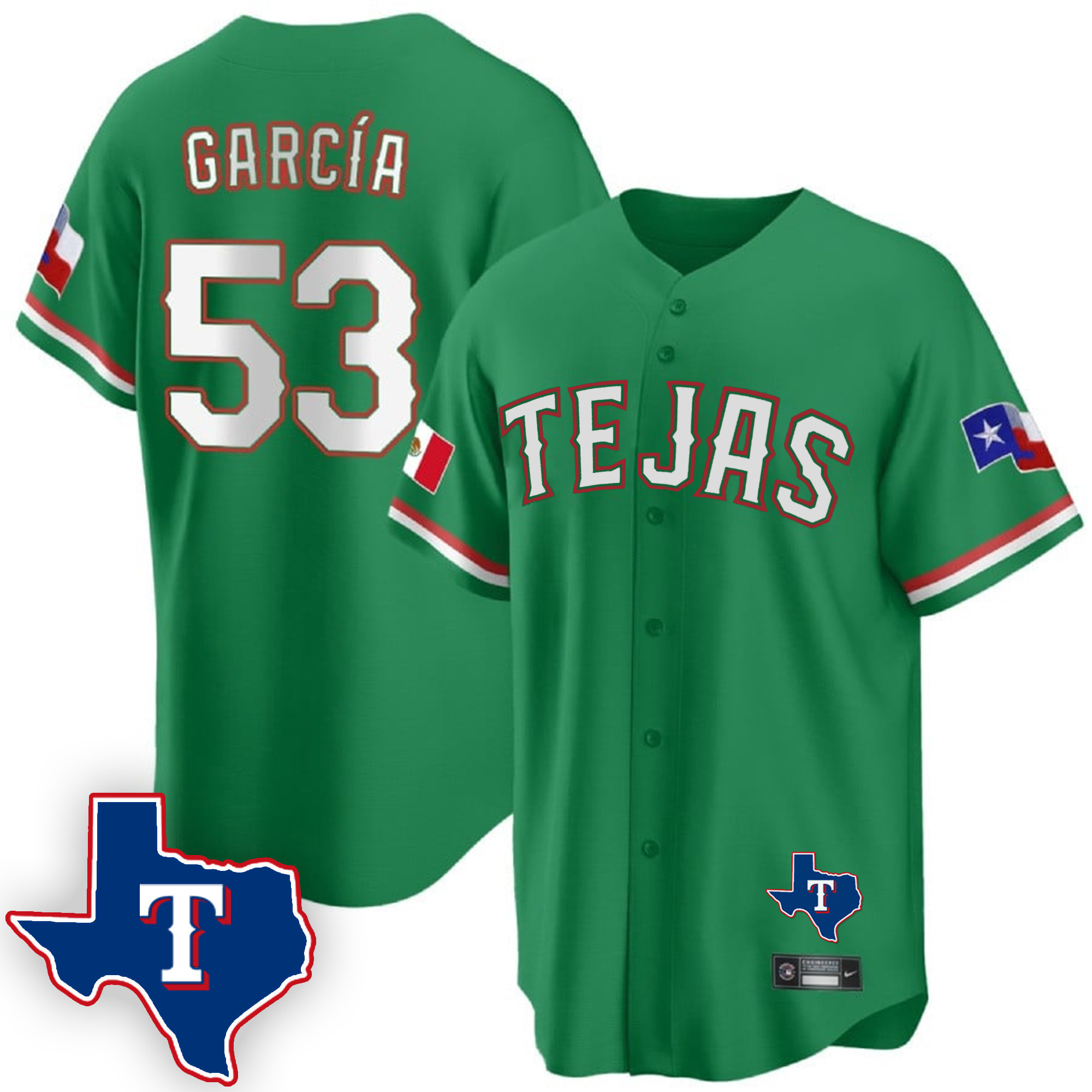Men's Texas Rangers Mexican Cool Base Jersey V2 - All Stitched - Image 24