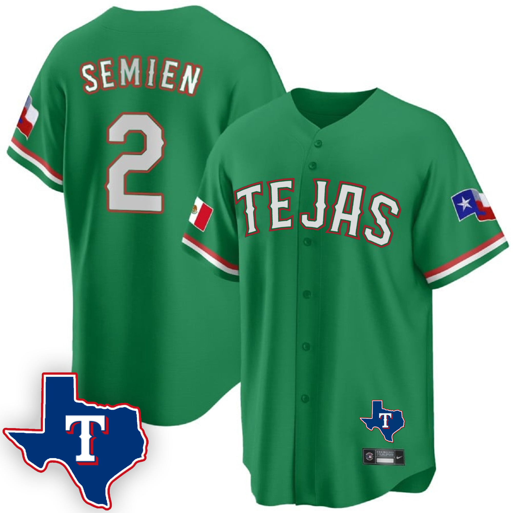 Men's Texas Rangers Mexican Cool Base Jersey V2 - All Stitched - Image 26