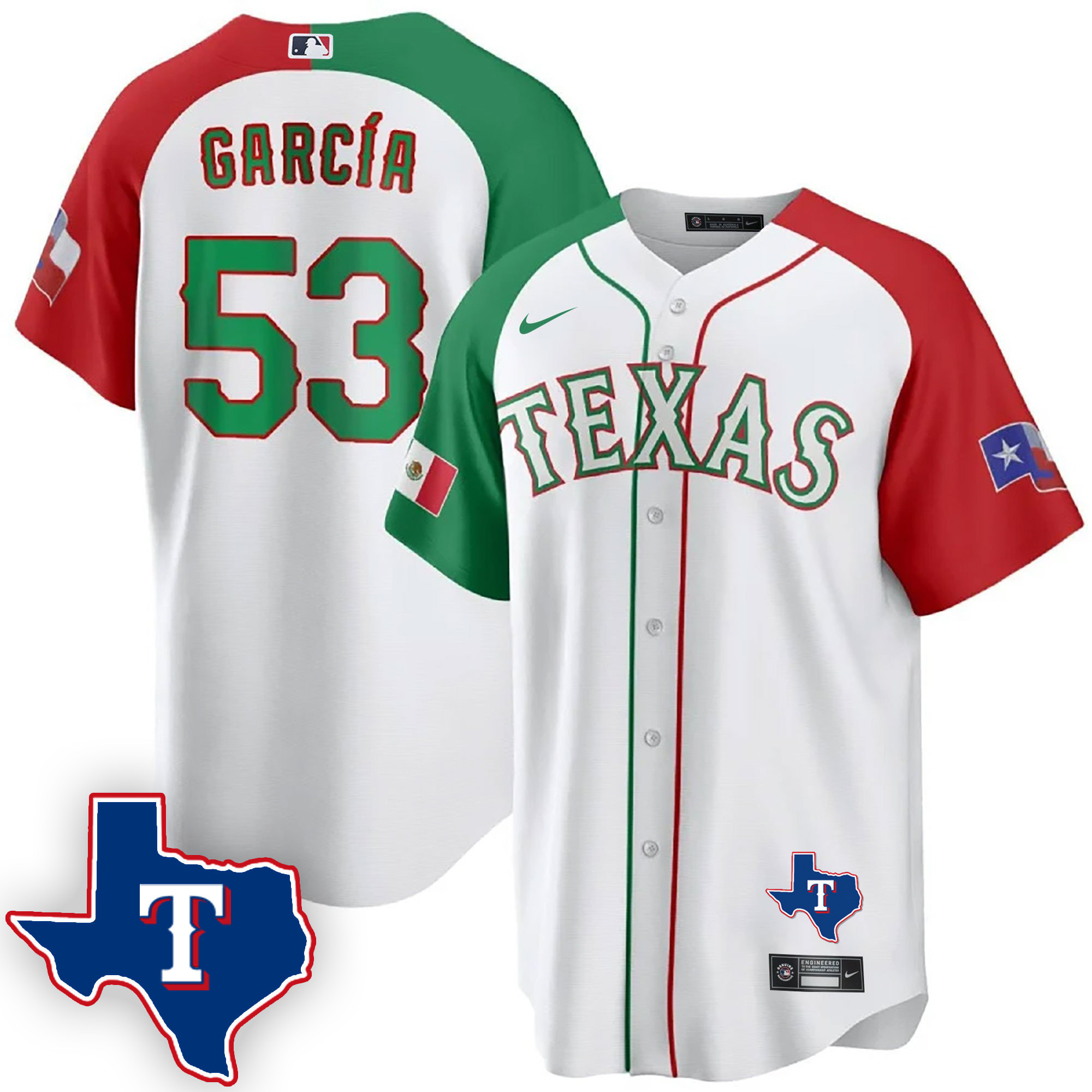 Men's Texas Rangers Mexican Cool Base Jersey V2 - All Stitched - Image 31