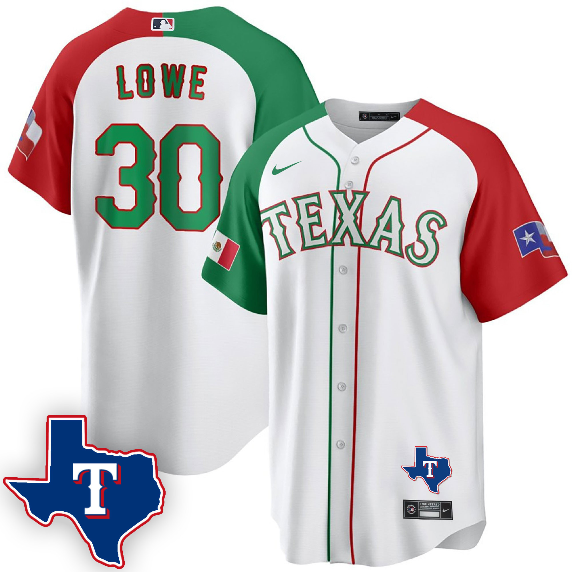 Men's Texas Rangers Mexican Cool Base Jersey V2 - All Stitched - Image 34