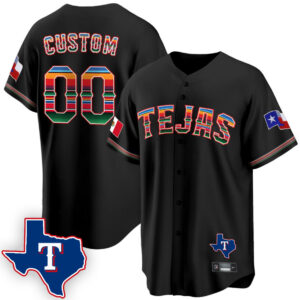 Texas Rangers Mexican Custom Jersey V2 - All Stitched