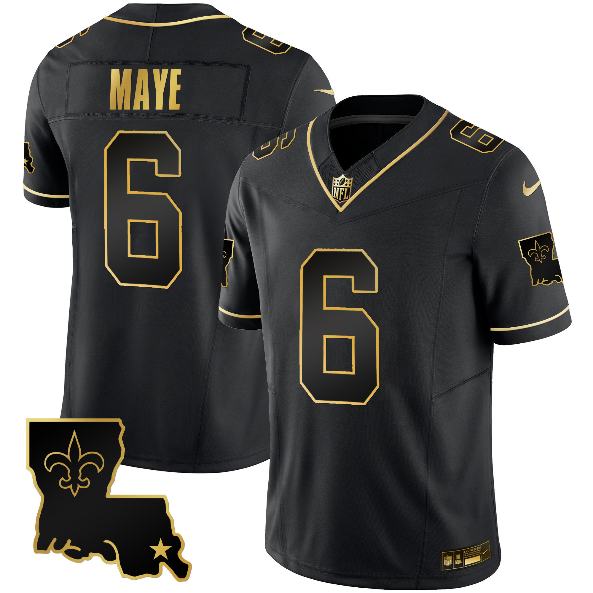 Marcus Maye Saints 1987 Legacy Gold Vapor Jersey - All Stitched