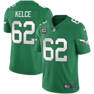 Jason Kelce Philadelphia Eagles Kelly Green Jersey - All Stitched