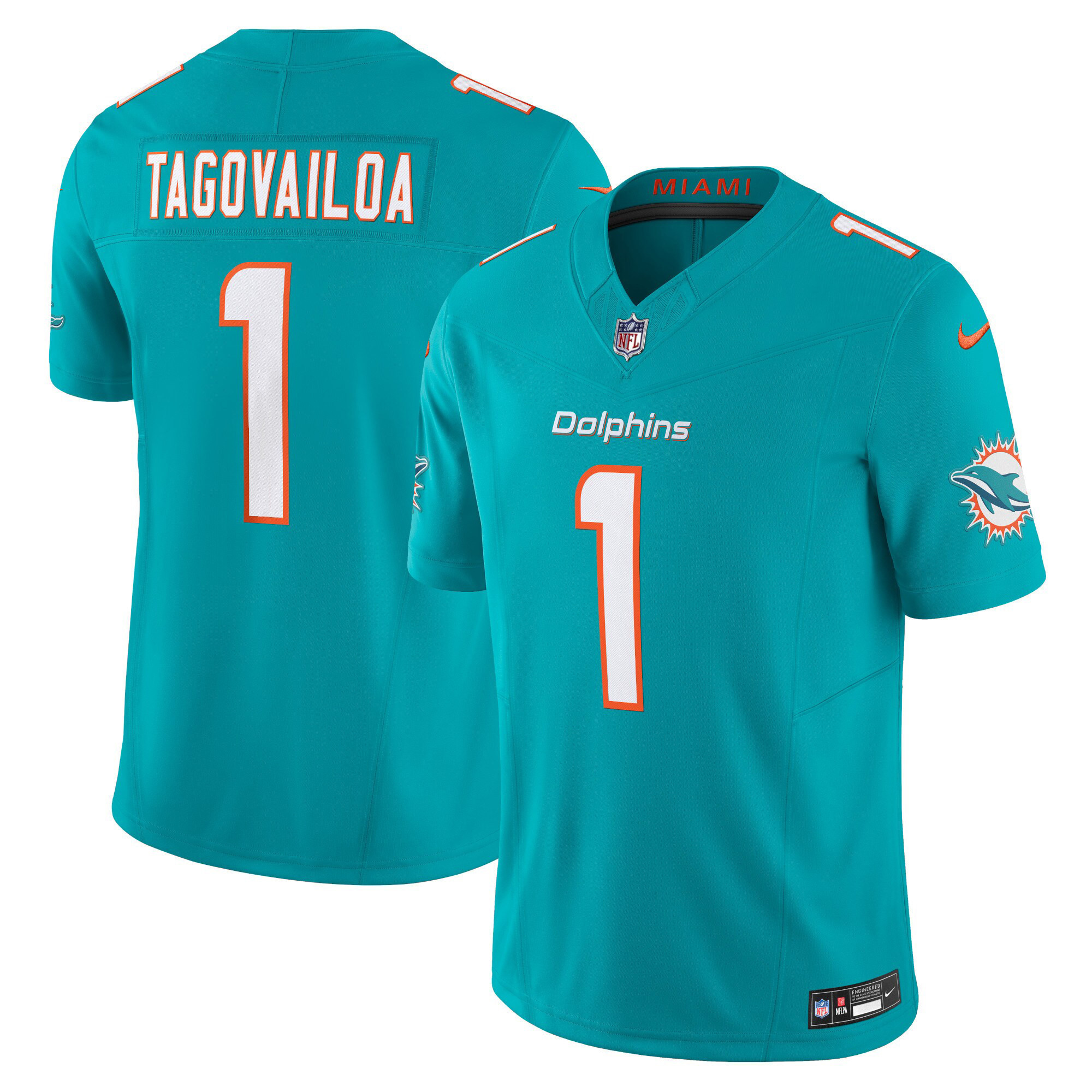 Men's Dolphins Vapor Limited Jersey - All Stitched - Image 13