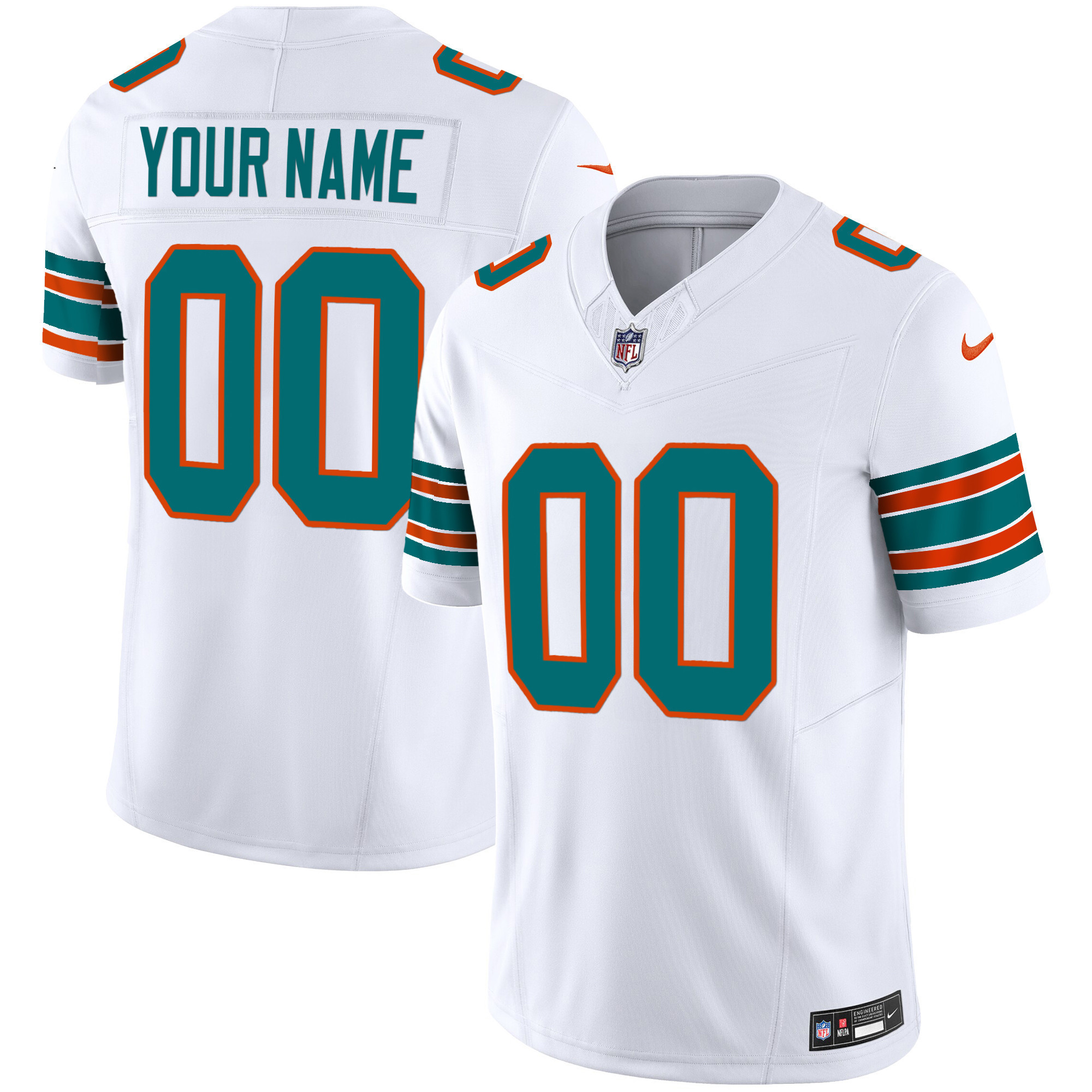 Dolphins Vapor Limited Custom Jersey - All Stitched - Image 2