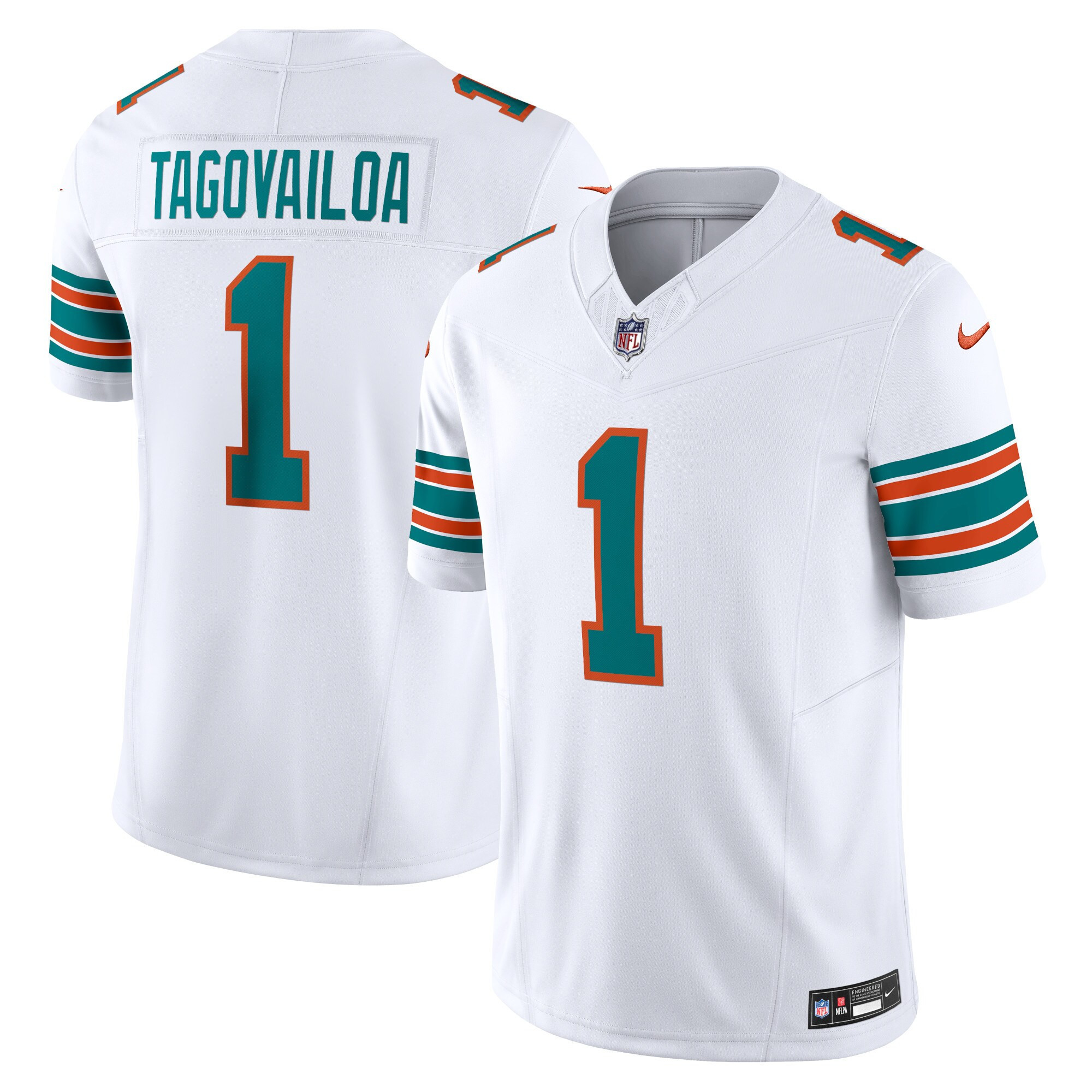 Men's Dolphins Vapor Limited Jersey - All Stitched - Image 7