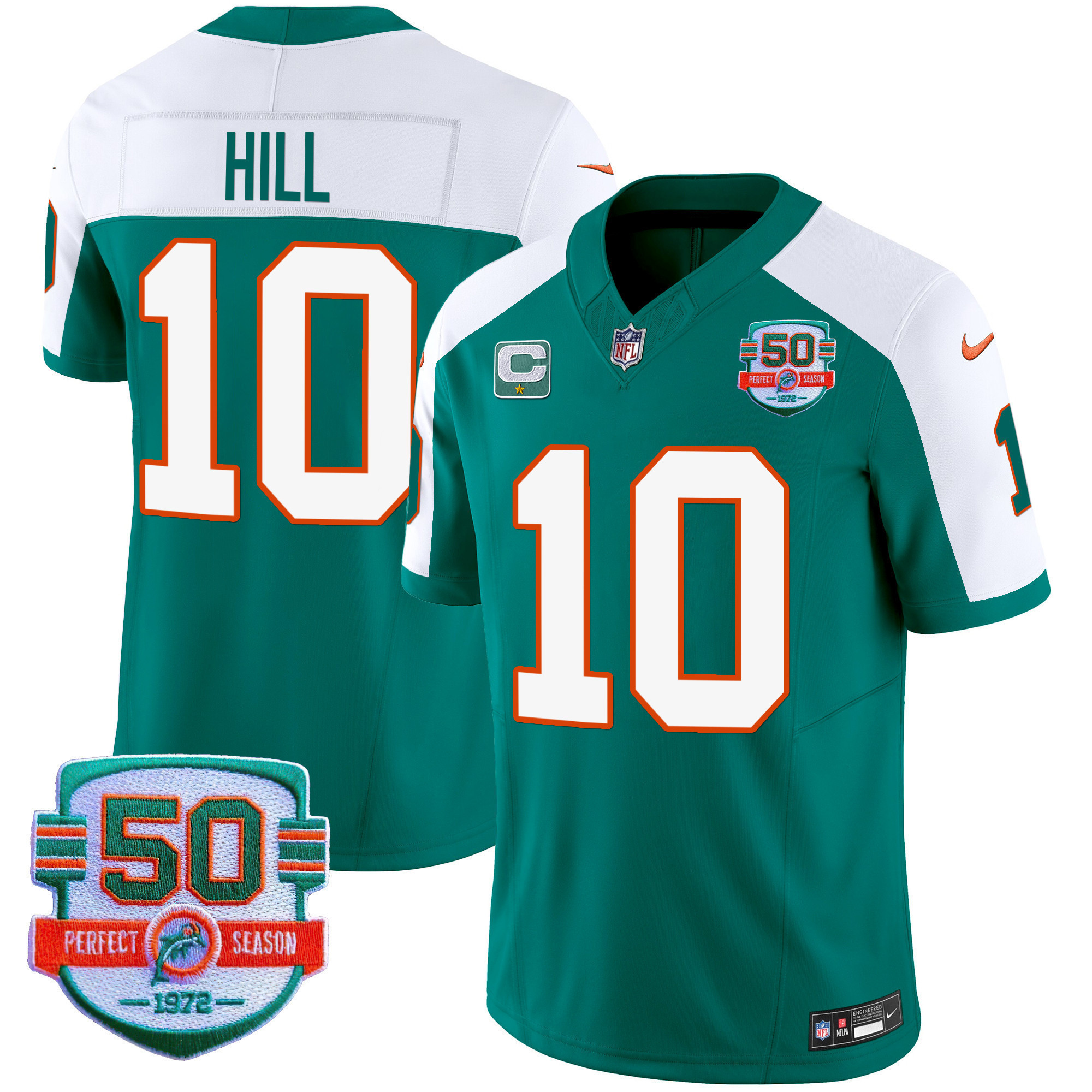 Men's Dolphins Throwback Vapor Jersey - All Stitched - Image 3