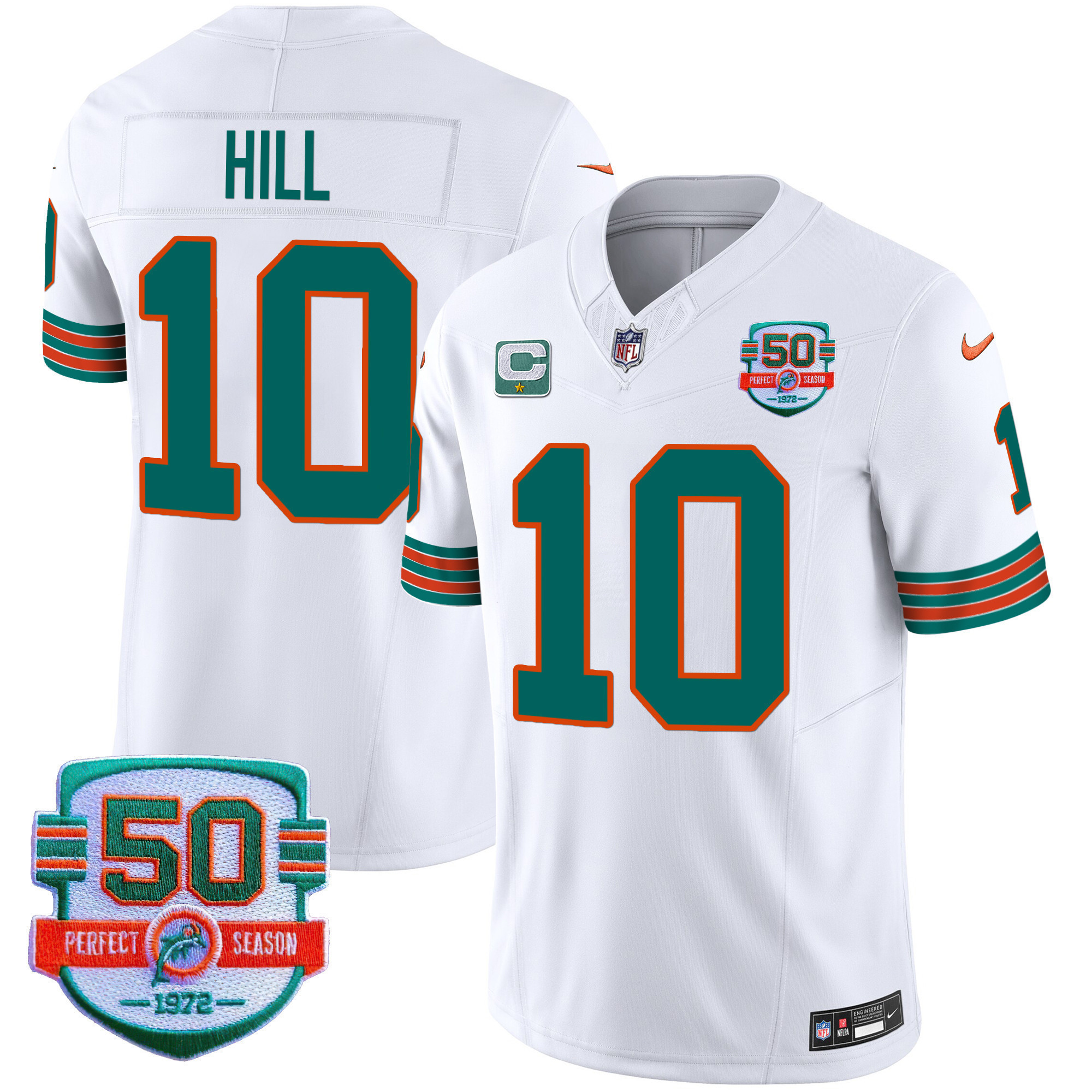 Men's Dolphins Throwback Vapor Jersey - All Stitched - Image 19