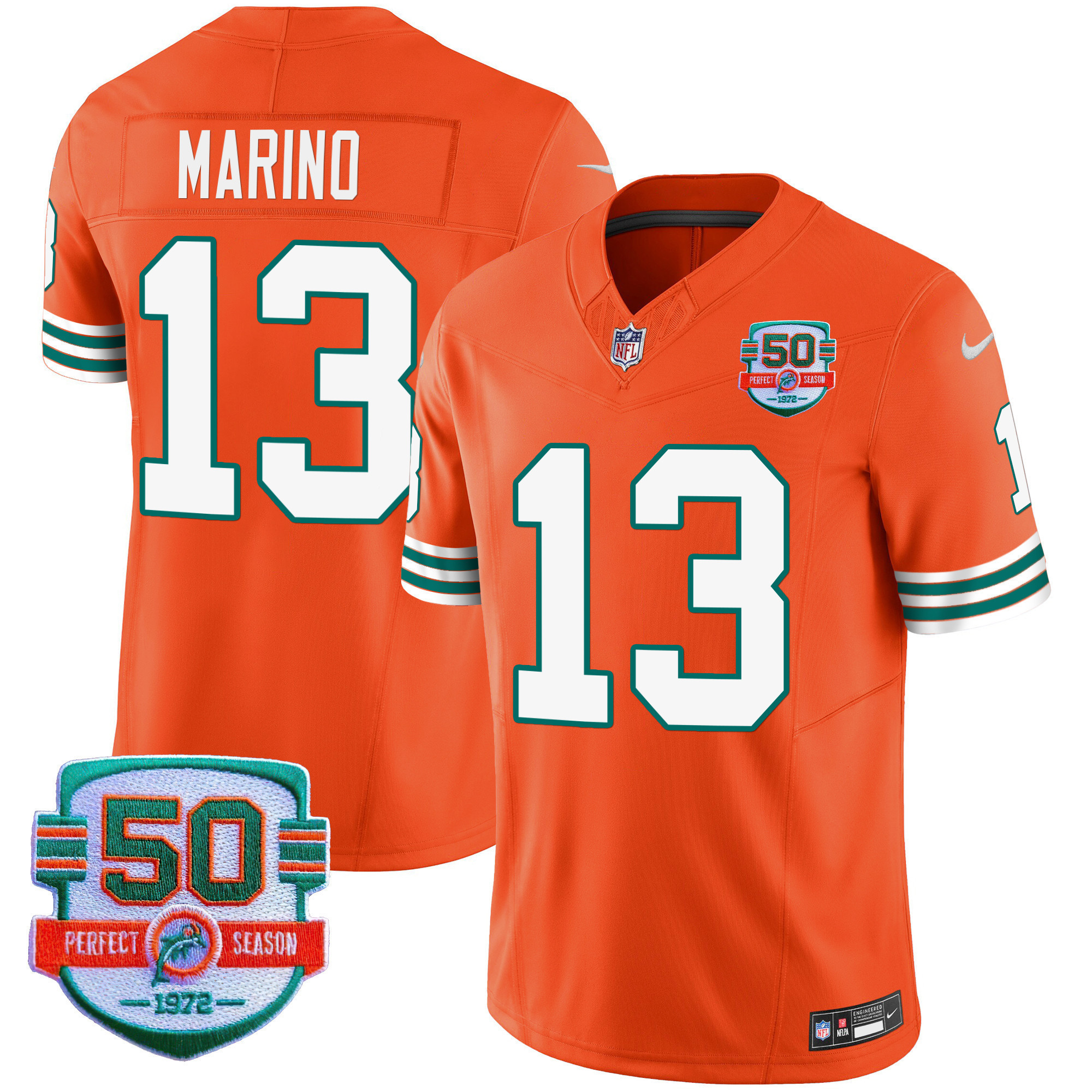 Men's Dolphins Throwback Vapor Jersey - All Stitched - Image 37