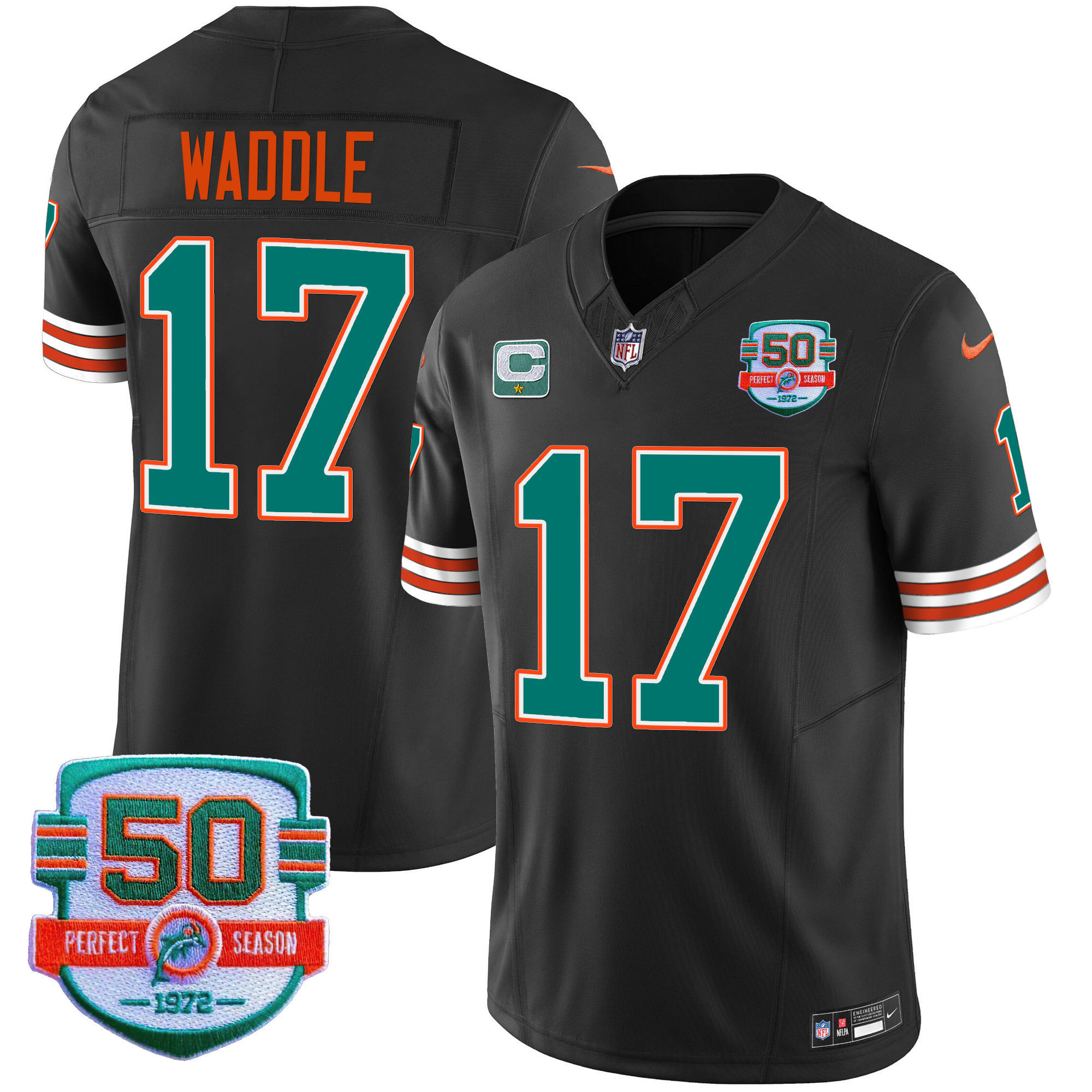 Men's Dolphins Throwback Vapor Jersey - All Stitched - Image 26