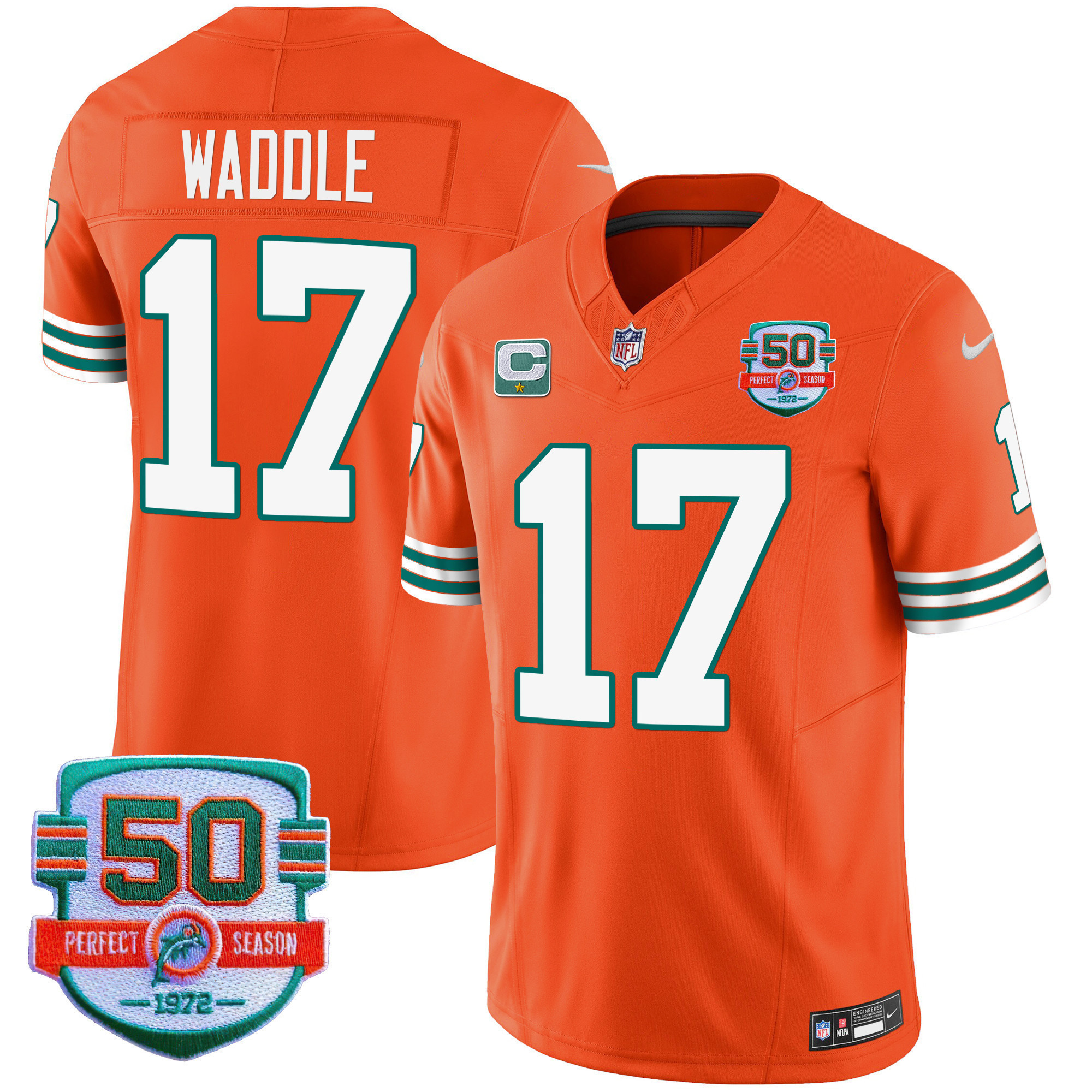 Men's Dolphins Throwback Vapor Jersey - All Stitched - Image 34