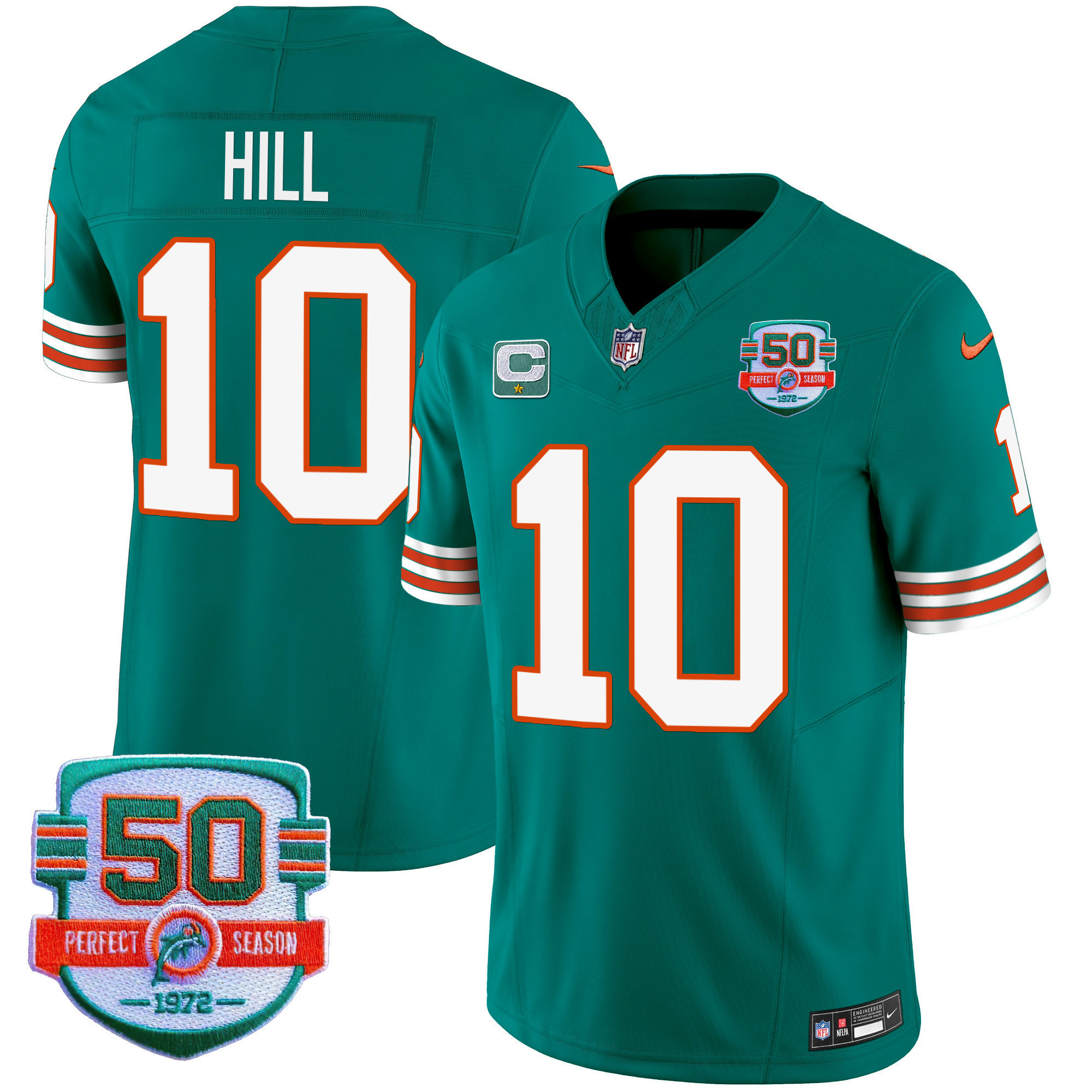 Men's Dolphins Throwback Vapor Jersey - All Stitched - Image 11